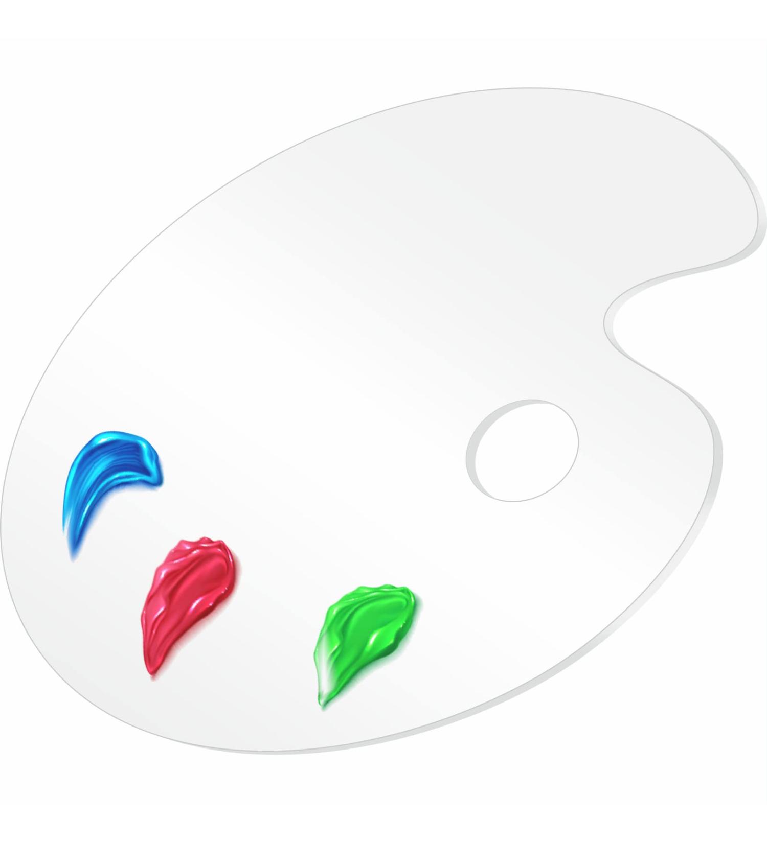 Large Oval Acrylic Paint Palette - 15 x 11 Inches - Easy to Clean - Non-Stick - Buy Online on GoSupps.com