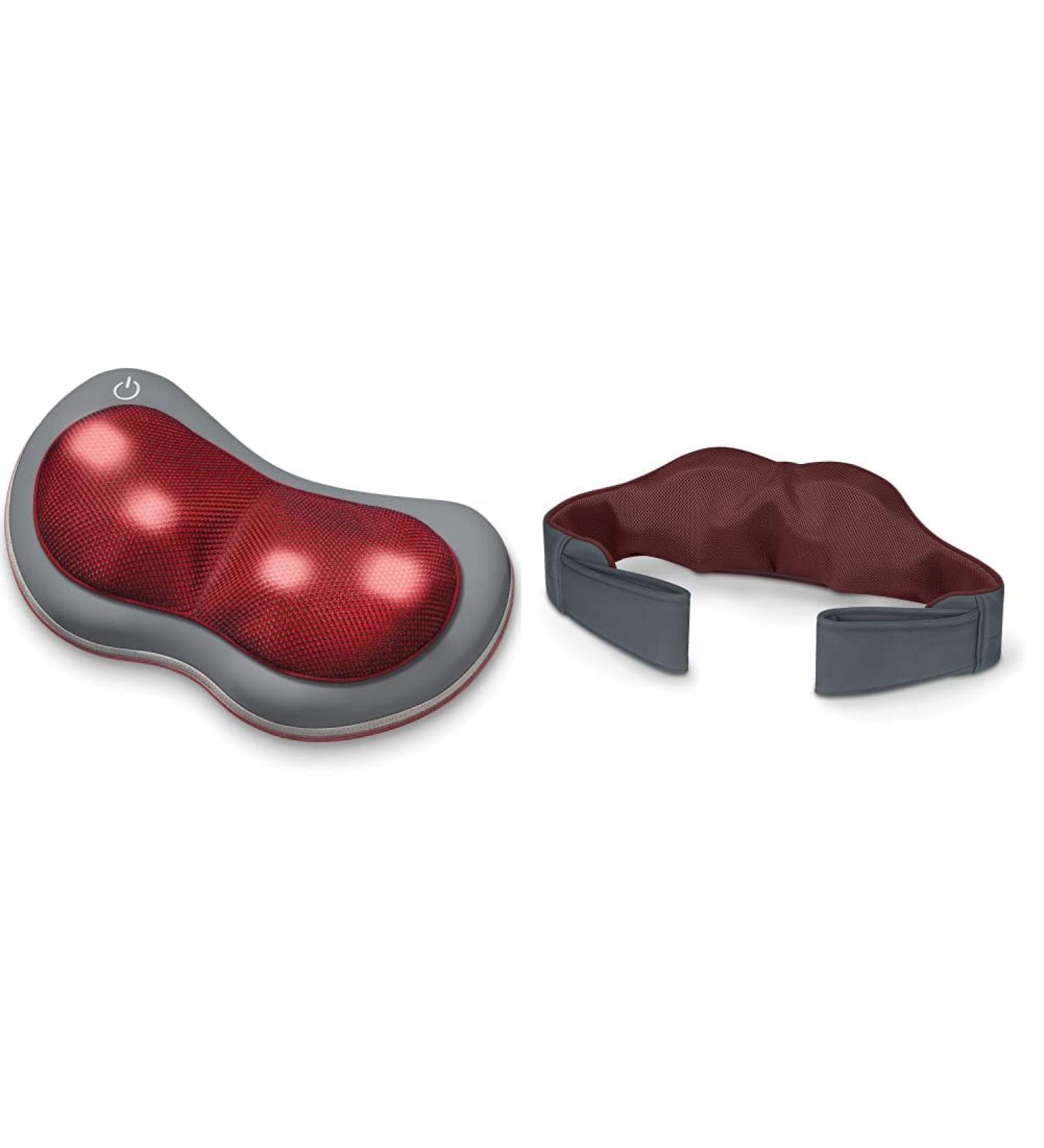 Beurer MG 149 & MG 151 Shiatsu Neck and Back Massage Pillow Bundle - 4 & 8 3D Massage Heads with Heat Function - International Shipping Available - Buy Online on GoSupps.com