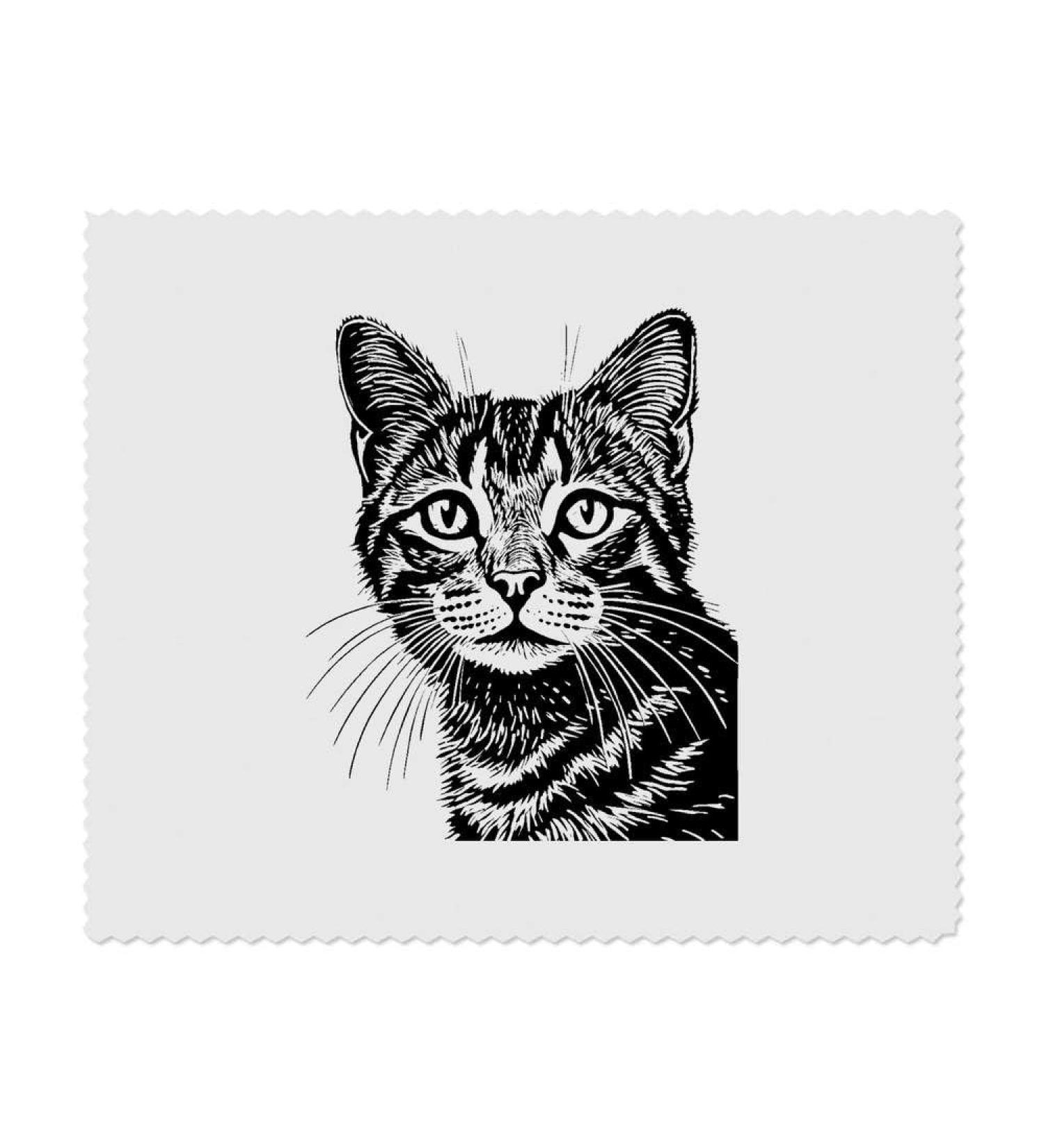 Buy Cat Portrait Microfiber Lens & Glasses Cleaning Cloths - 2 Pack (LC00023951) - International Shipping Available - Buy Online on GoSupps.com