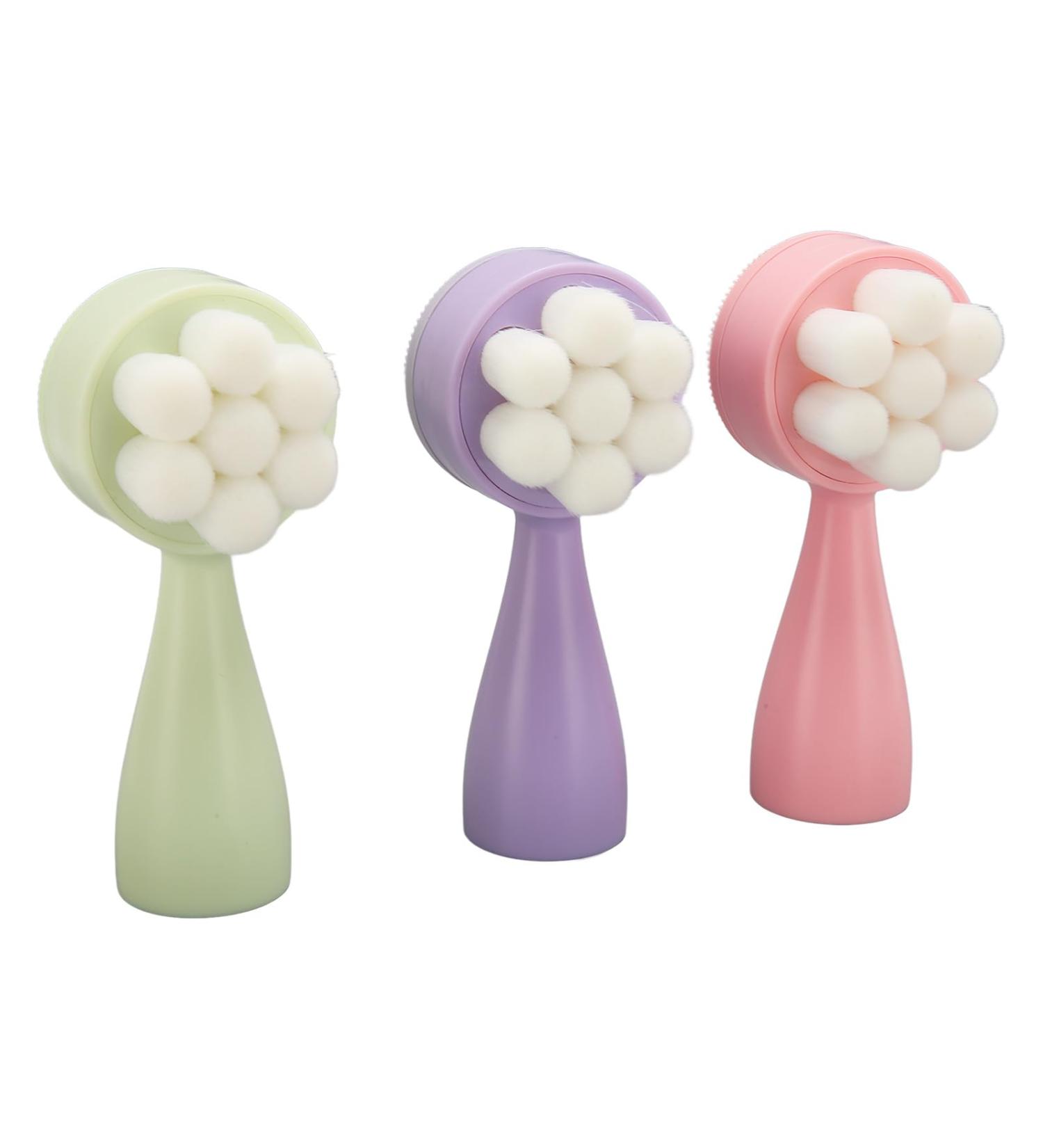 Double Sided Facial Brush Manual Exfoliating Facial Cleansing Brush Soft Bristles for Face Care - Buy Online on GoSupps.com