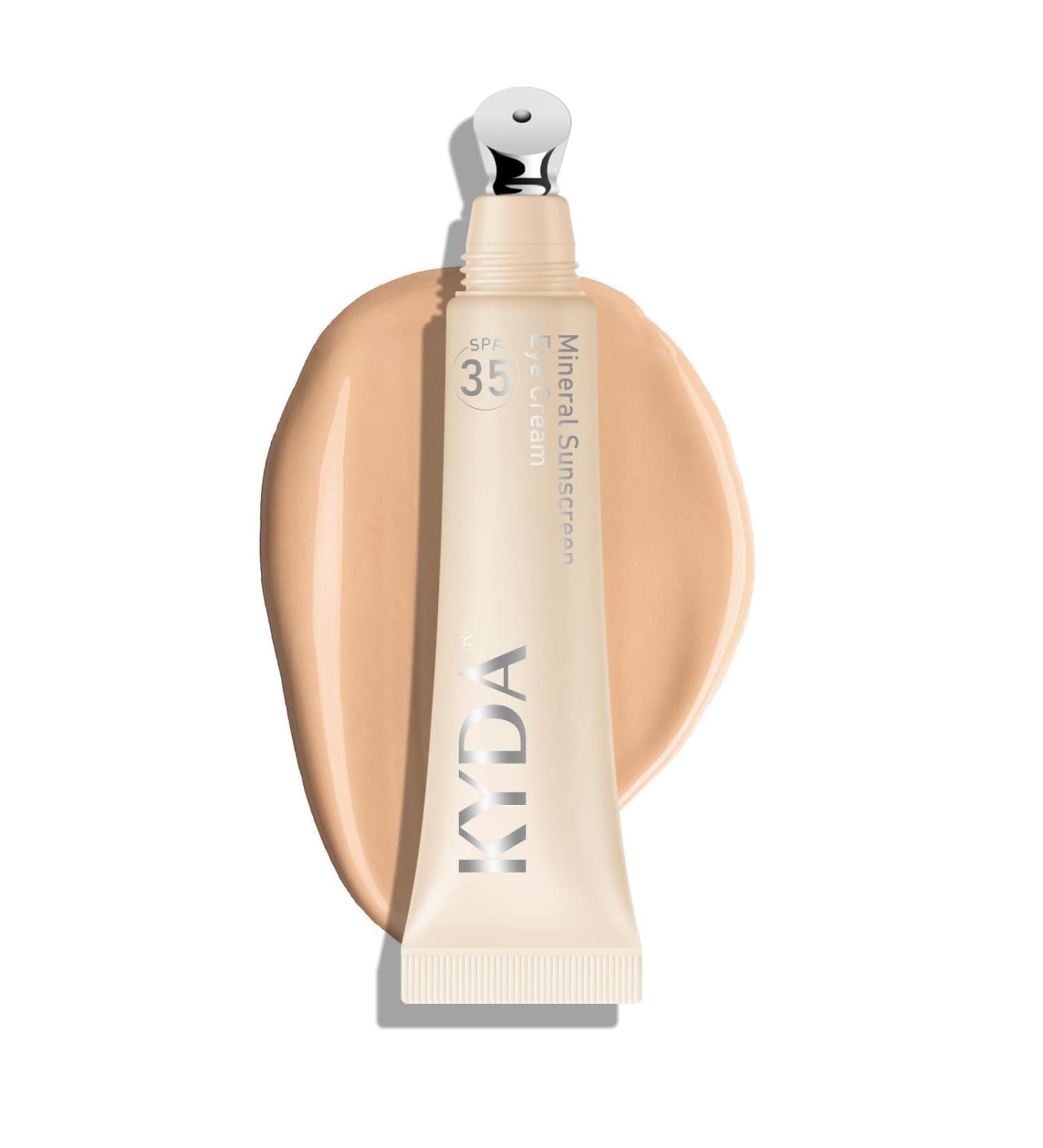 Kyda Mineral Sunscreen Eye Cream SPF 35 - Undereye Brightener Concealer & Full Coverage Eyes Primer - Controlled Applicator & Blendable Formula - International Shipping Available - Buy Online on GoSupps.com
