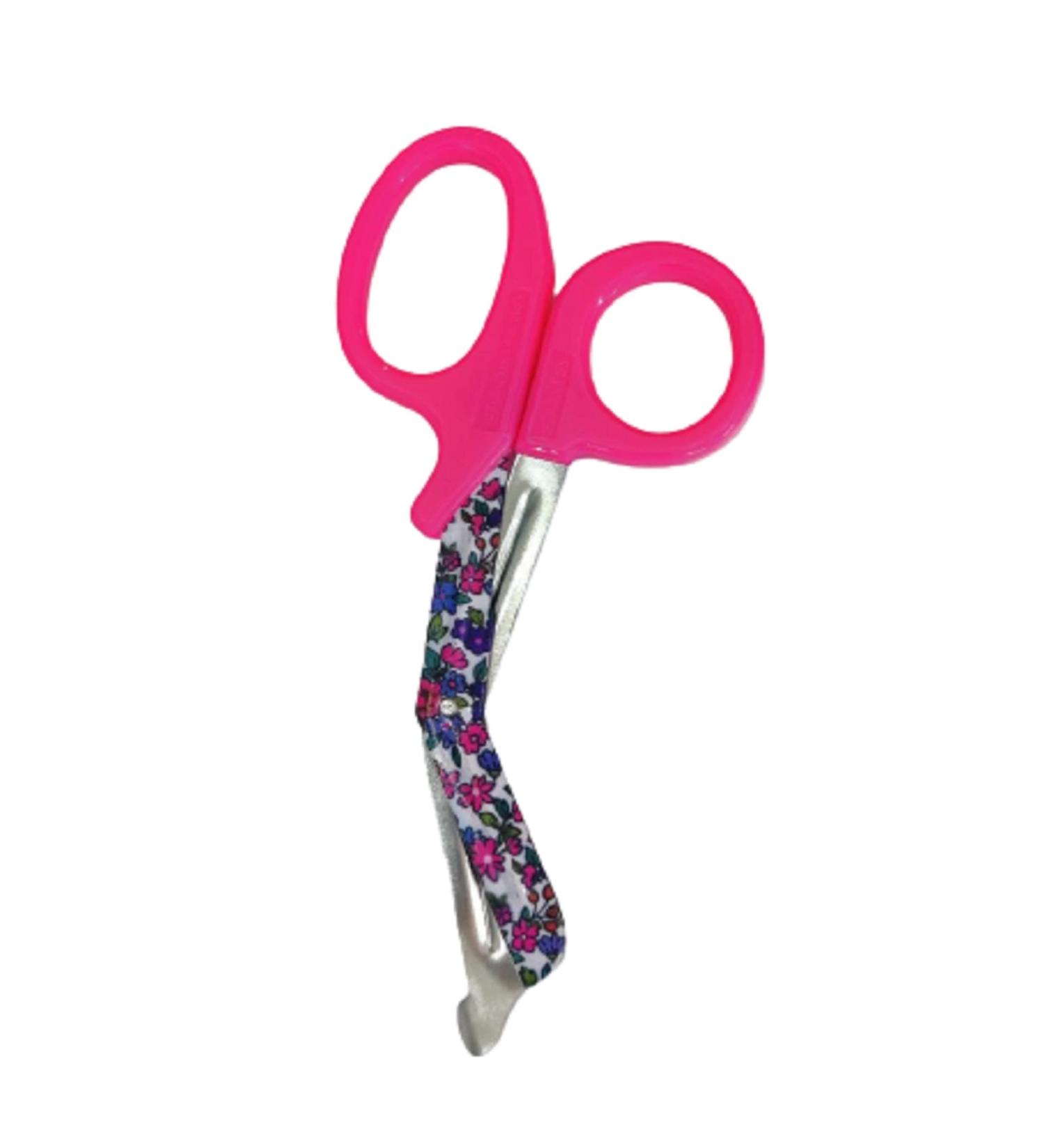 Novelty Nurse Bandage Scissors with Flower Blade 18 cm Hot Pink