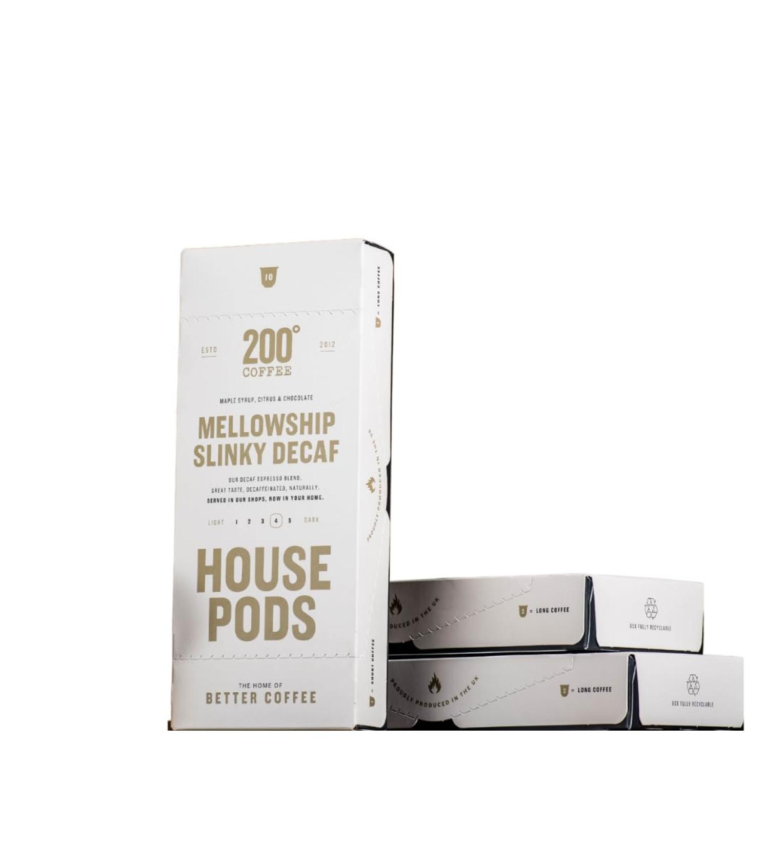 200 Degrees Mellowship Slinky Decaf Coffee Pods (30) Maple 30 count (Pack of 1)