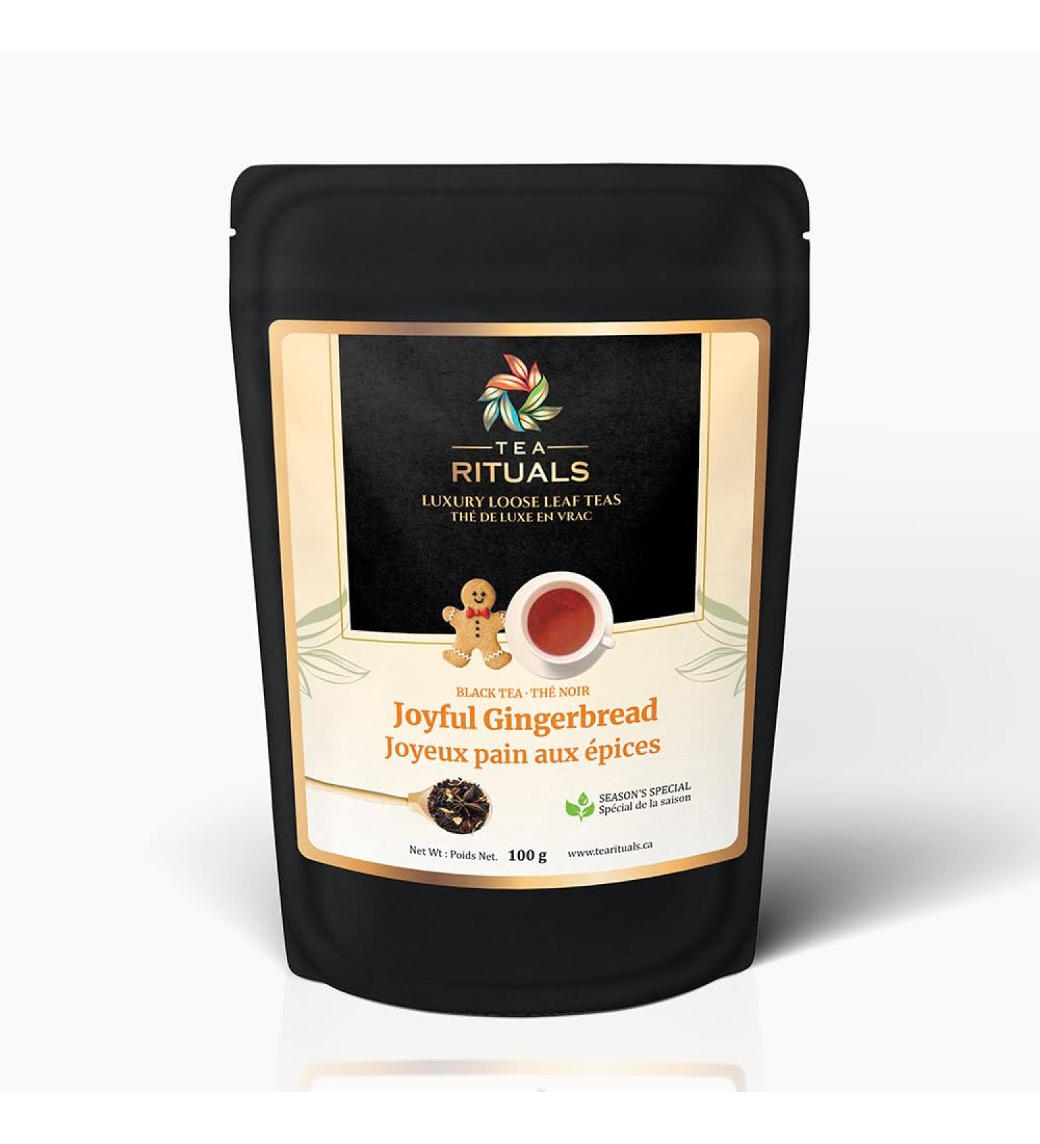 TEA RITUALS Black tea Loose leaf tea Gingerbread Cookie flavor-Christmas & New Year Special (40+cups 2.5g/tsp per 100gms) Brew Hot- Resealable - Buy Online on GoSupps.com