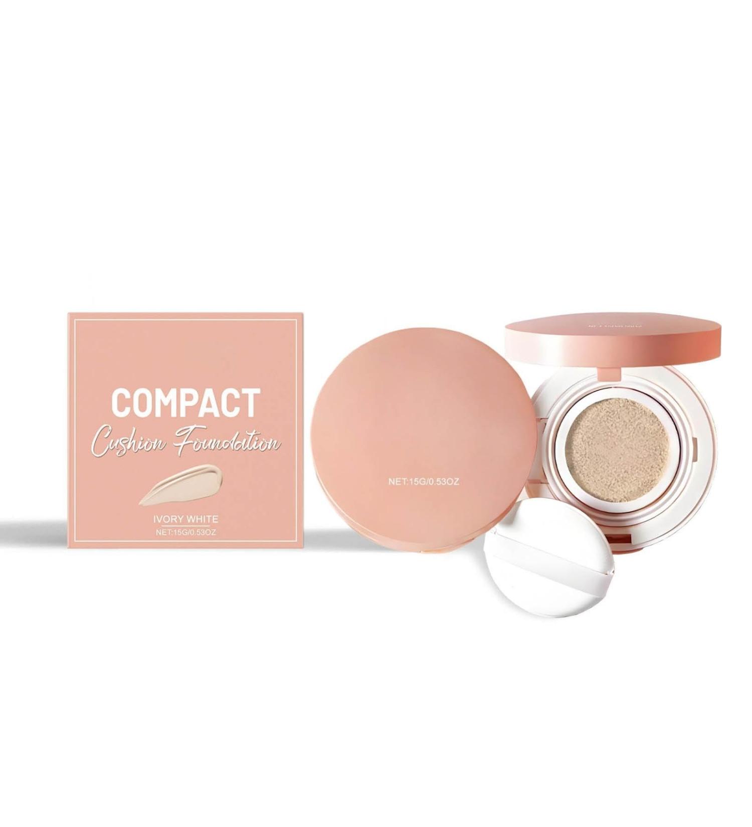 Pink Firming Cushion Foundation Cushion Foundation for Glass Skin Cushion Foundation Korean Lightweight Cushioned Unifying Moisturizing Cream Long Lasting Non-Dull (Ivory White 15g) - Buy Online on GoSupps.com