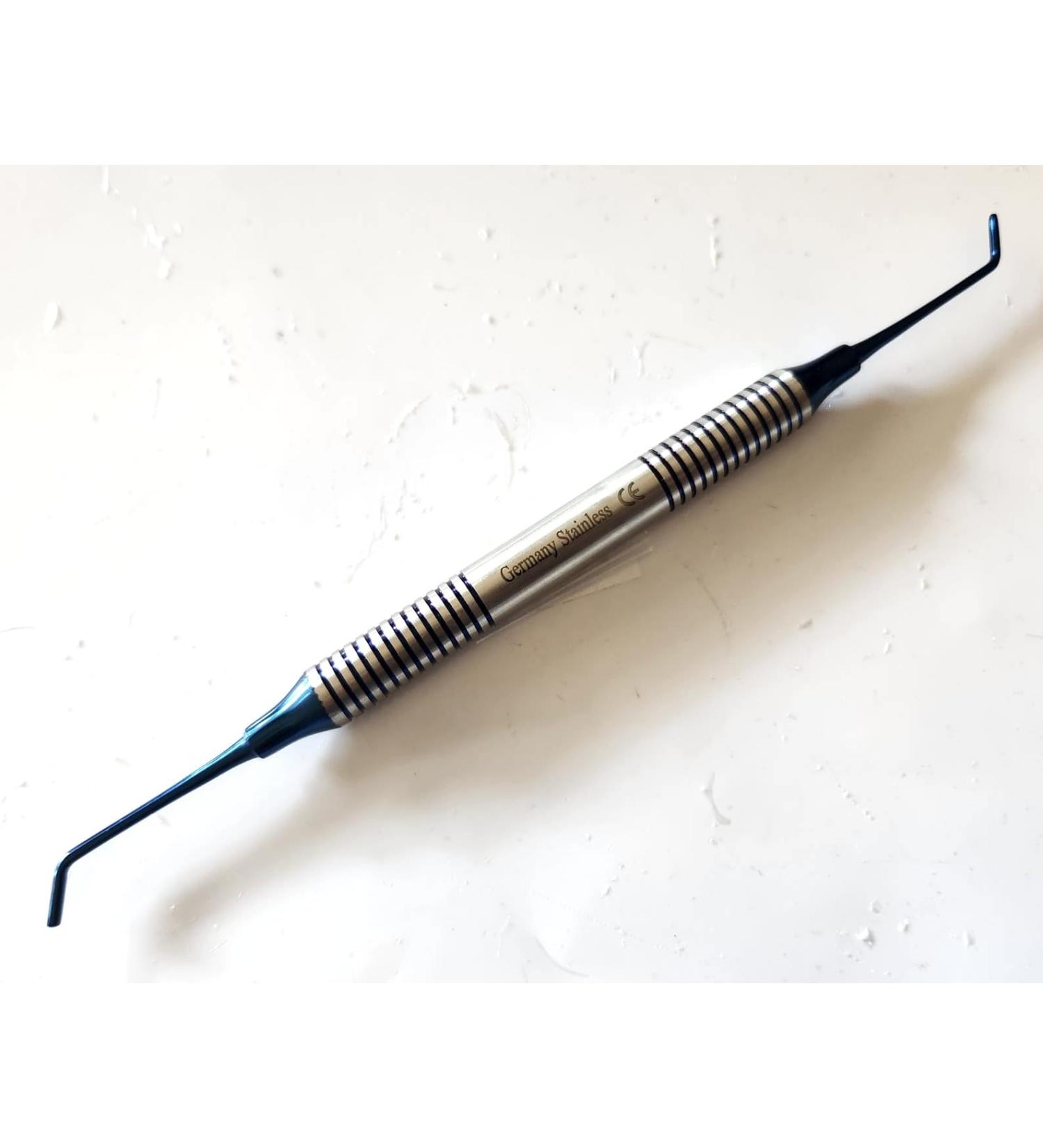 Dental Amalgam Filling Instruments Composite Shaper Double Ended with Hollow Handle (Titanium Coated Blue)
