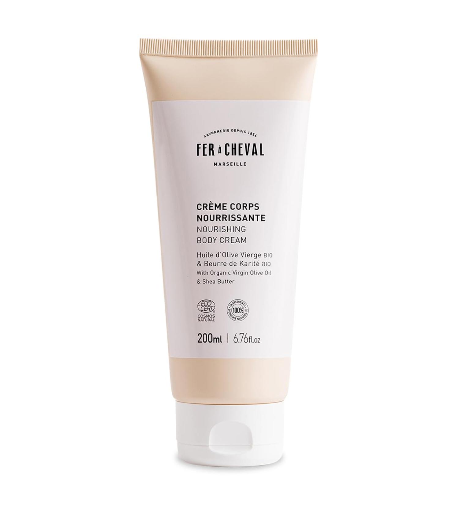 Fer Cheval Nourishing Body Cream 200ml/6.76 fl oz - Organic Olive Oil & Shea Butter COSMOS NAT Certified Made in France - Buy Online on GoSupps.com