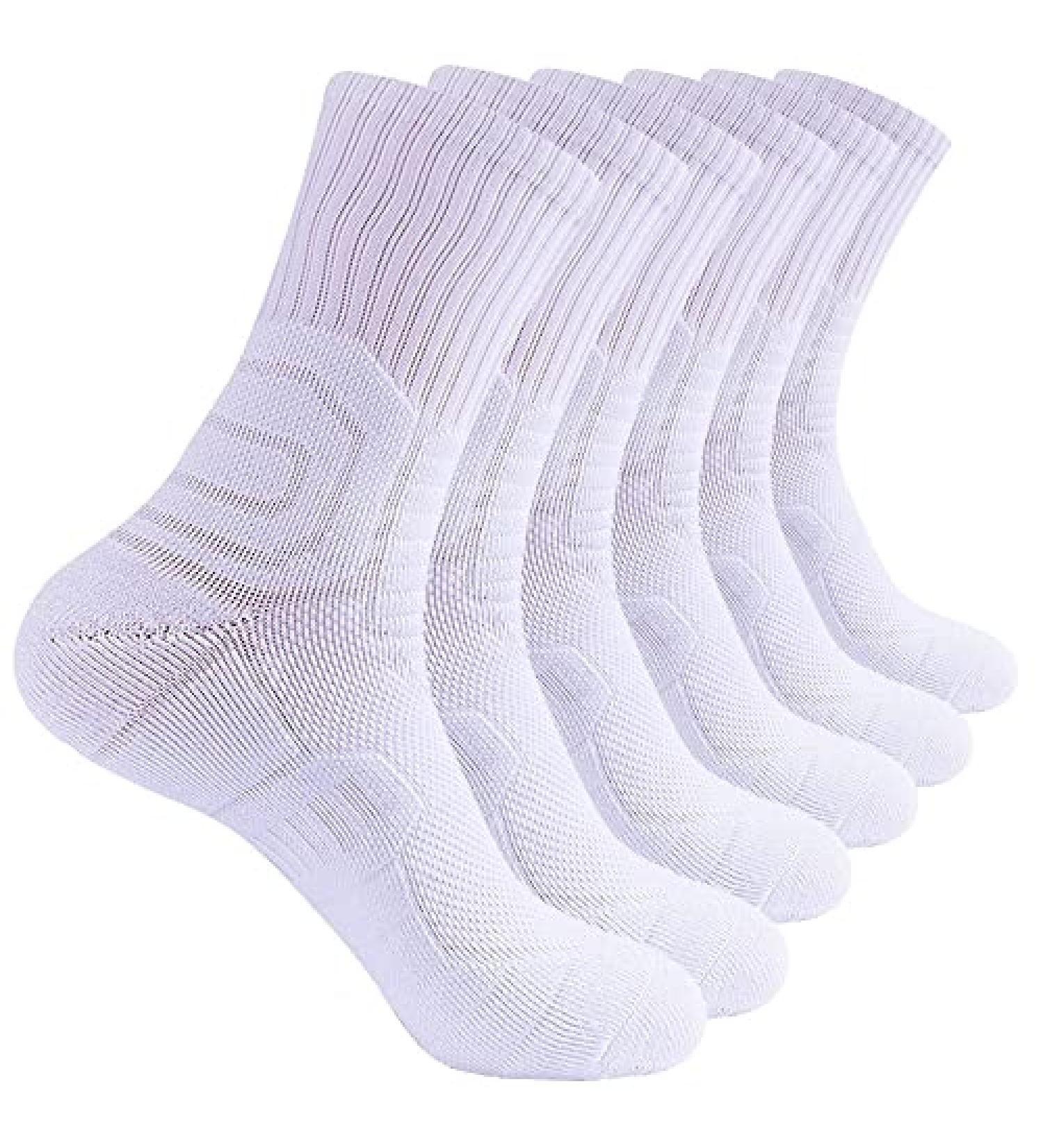 Seiciviy Men's Compression Ankle Athletic Socks - White (3 Pairs) - Buy Online on GoSupps.com