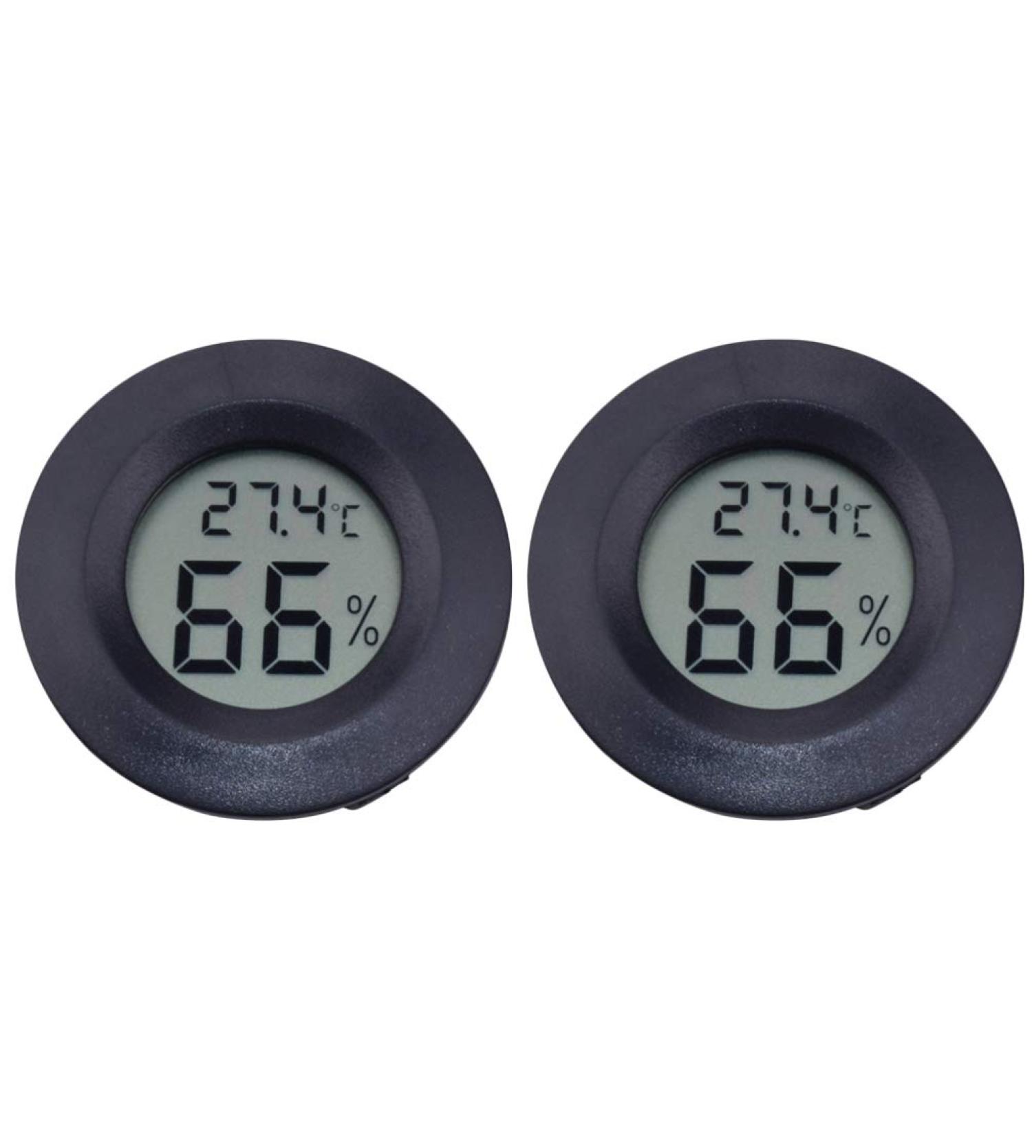 POPETPOP 2 Pack Digital Reptile Thermometer and Humidity Gauge Switchable Celsius Fahrenheit Lizard Spider Tortoise Terrarium Tank Hygrometer (Black Battery Included) - Buy Online on GoSupps.com