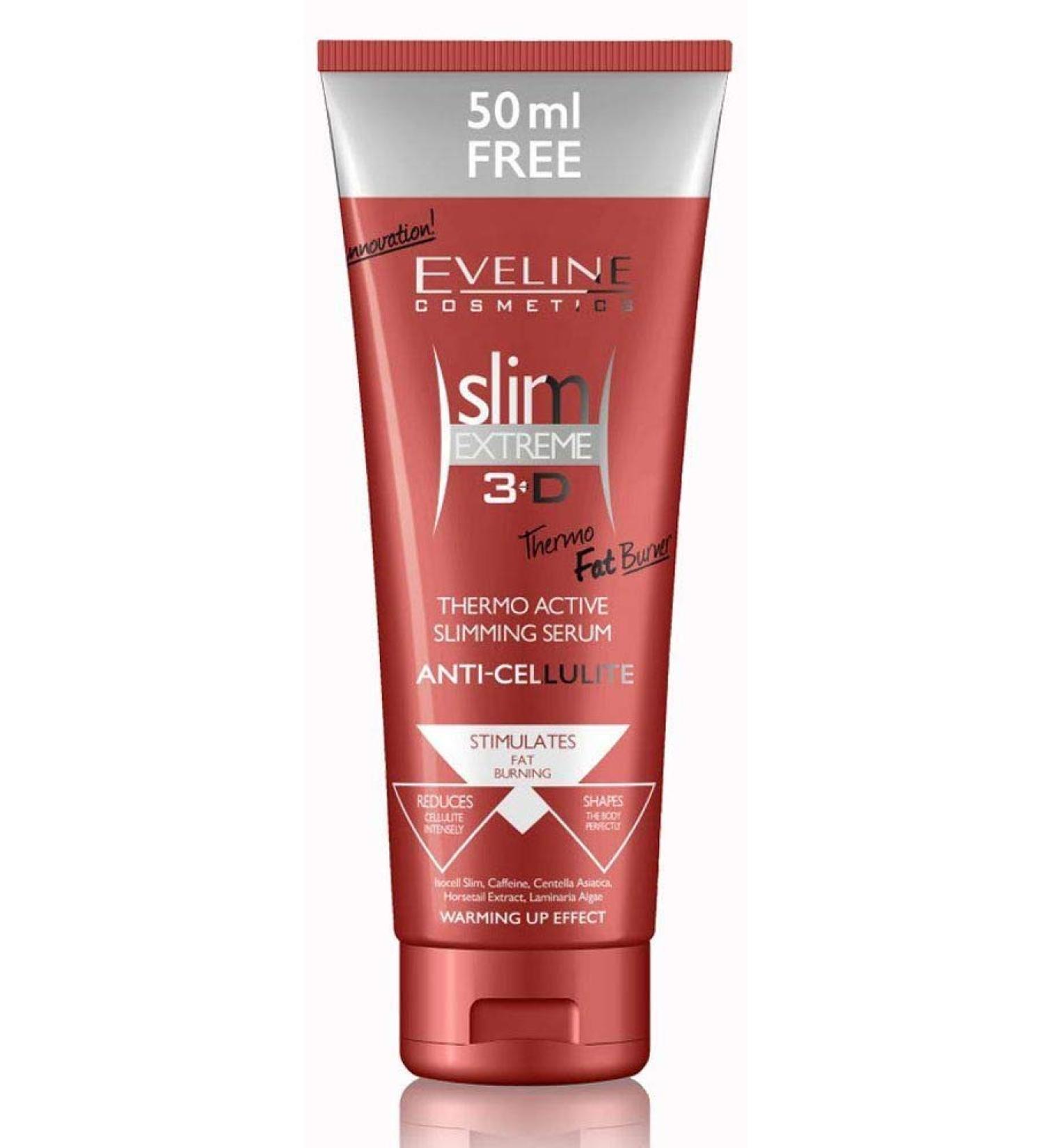 Eveline Slim Extreme 3D Thermo Active Slimming Serum Anti-Cellulite Fat Burner 8.45 Fluid Ounce