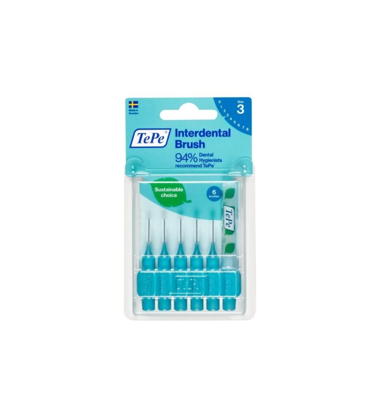 Orange interdental brushes from Tepe 0.45 mm 1 piece. Blue 0.6 mm