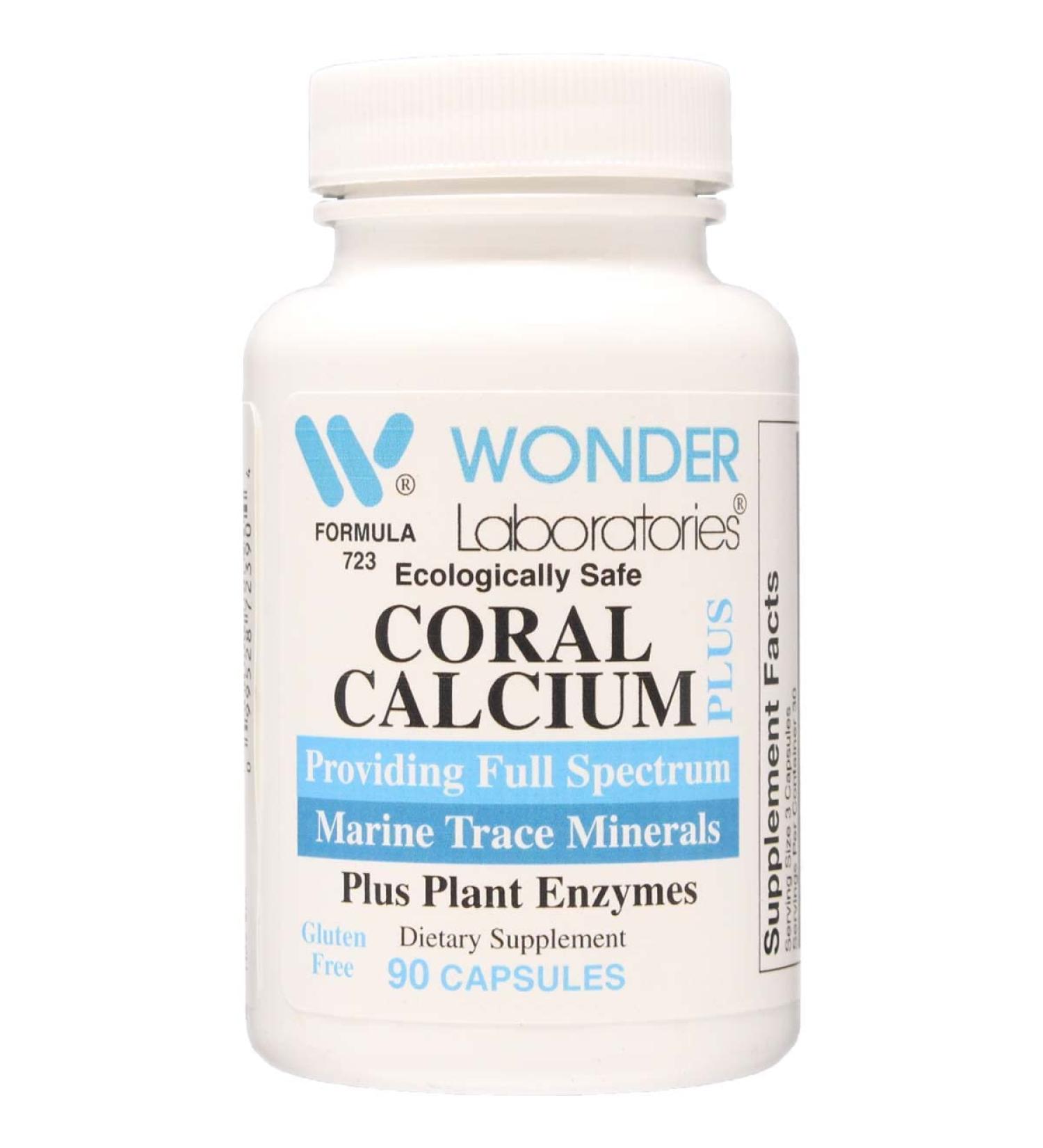 Wonder Labs Coral Calcium 2500 Mg Pure Coral Calcium Providing Full Spectrum Marine Trace Minerals Economically Friendly and Celsium Free - 90 Capsules