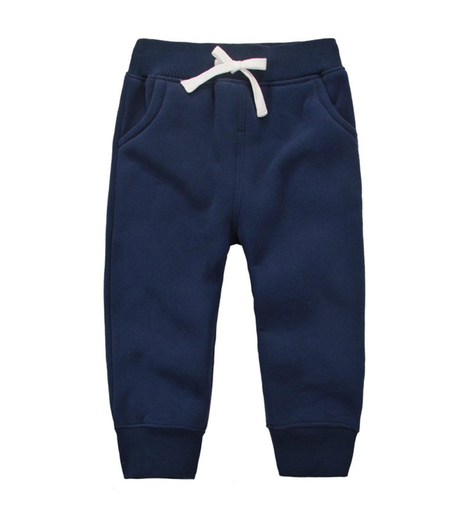 CuteOn Unisex Kids Elastic Waist Cotton Warm Trousers | 1 Year | Dark Blue - Buy Online on GoSupps.com