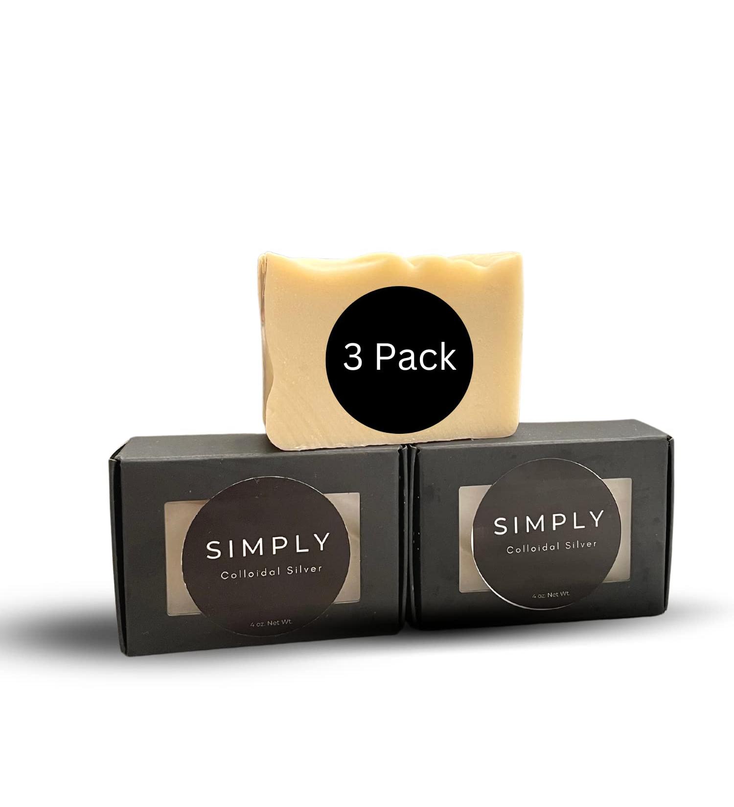SYLVR SUPPORT - Colloidal Silver Soap Bars 3 Pack | All Natural Ingredients | Nano-Silver Unscented Soap Bars | Skin Softness, Cleansing, Soothing, Healing - Buy Online on GoSupps.com