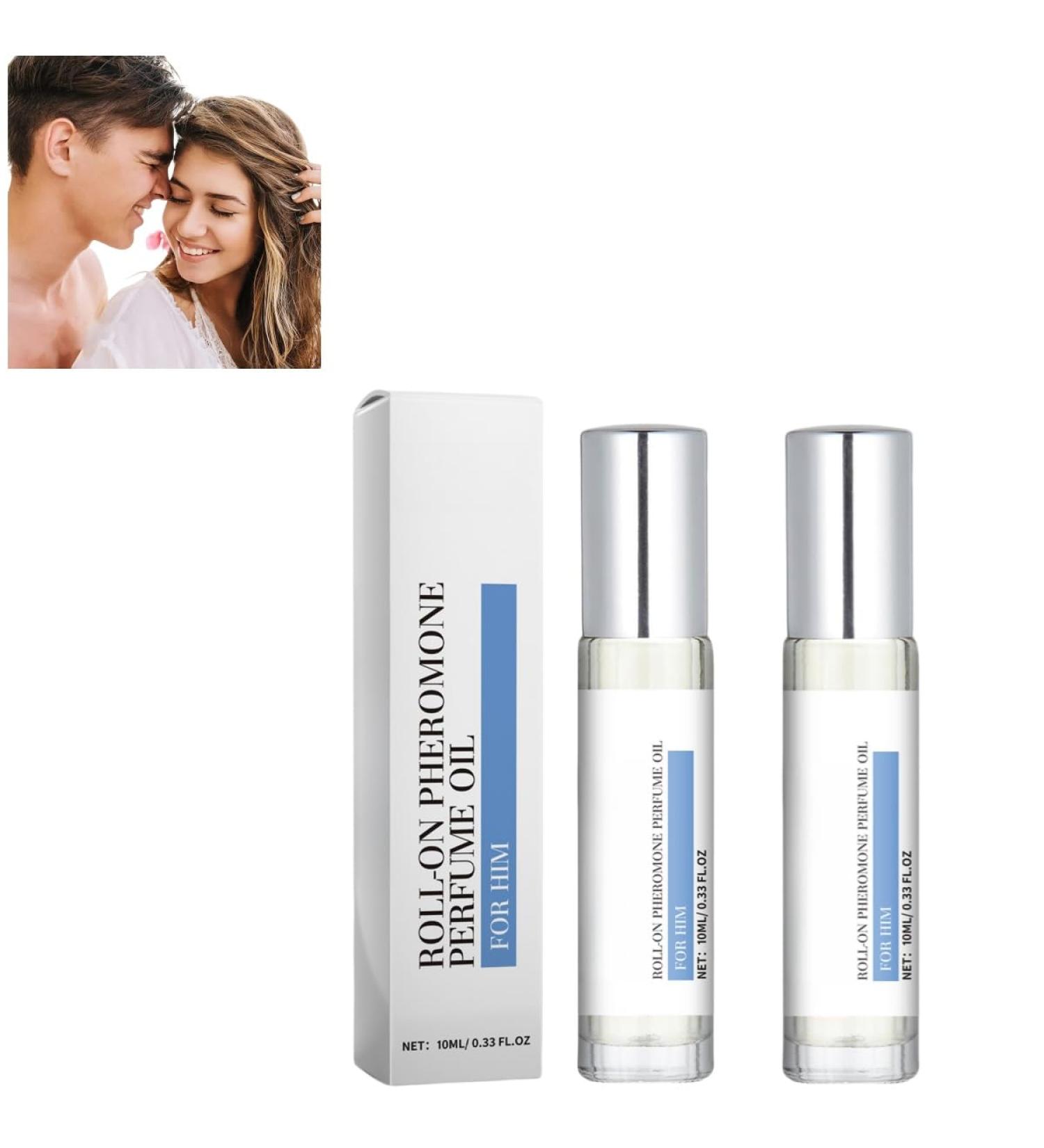 Valentine's Day Rose Perfume Men's Rose Perfume Men's Portable Perfume Portable Pheromone Perfume Boxed Rose Pheromone Perfume Oil 2pcs - Buy Online on GoSupps.com
