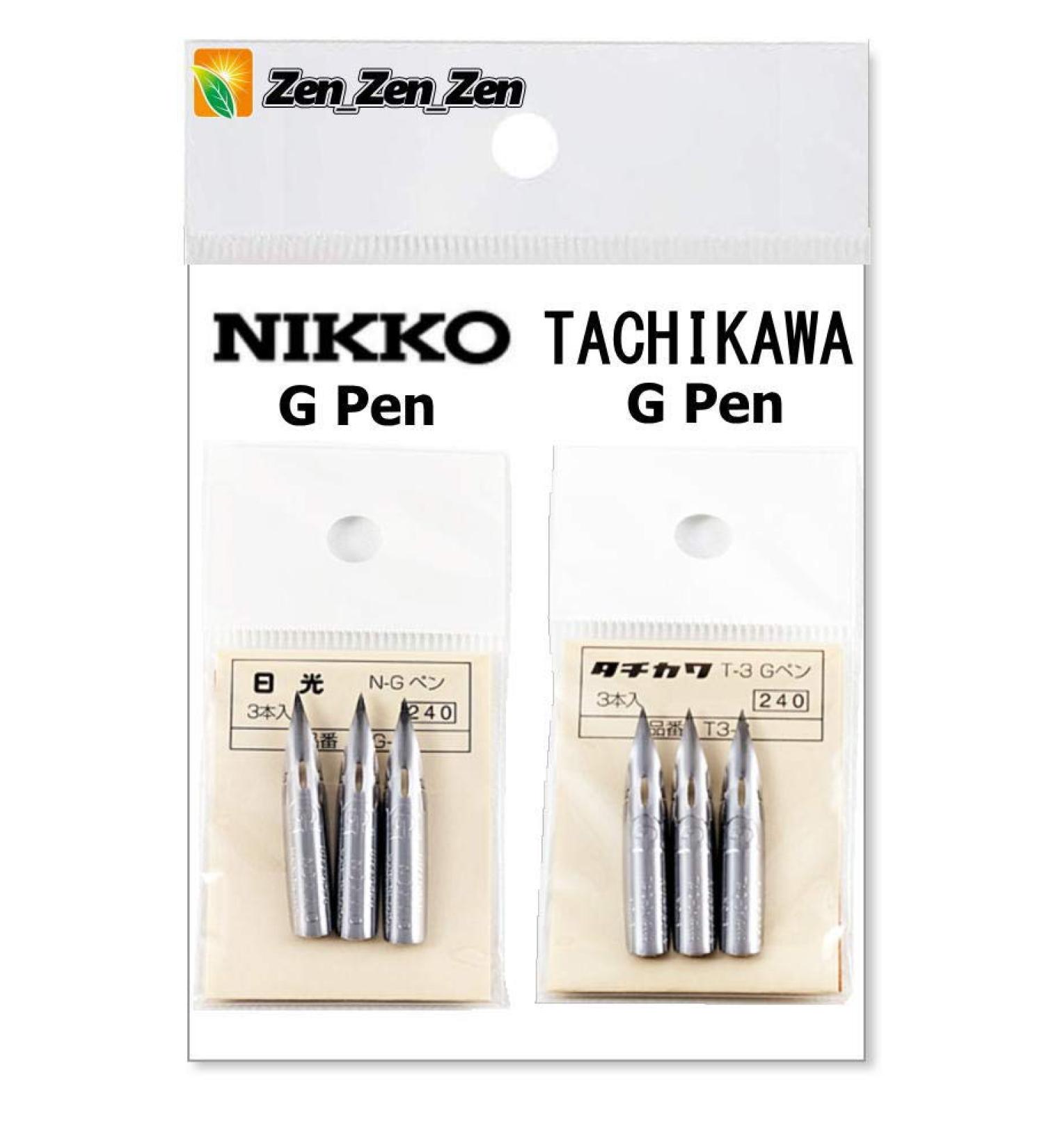 Tachikawa Nikko G Pen Nib 3-Piece Set with Anti Rust Paper - Original Packaging Included - Buy Online on GoSupps.com
