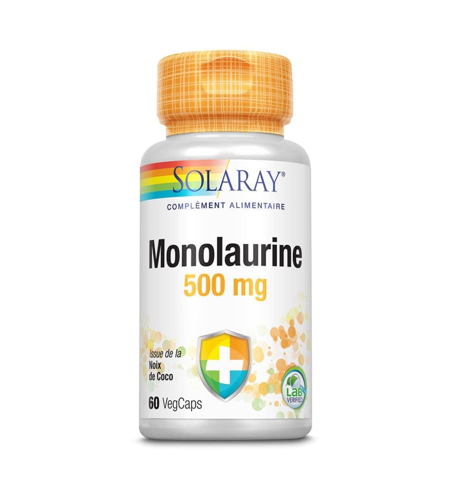 Solaray Monolaurin 500 mg 60 Vegetable Capsules