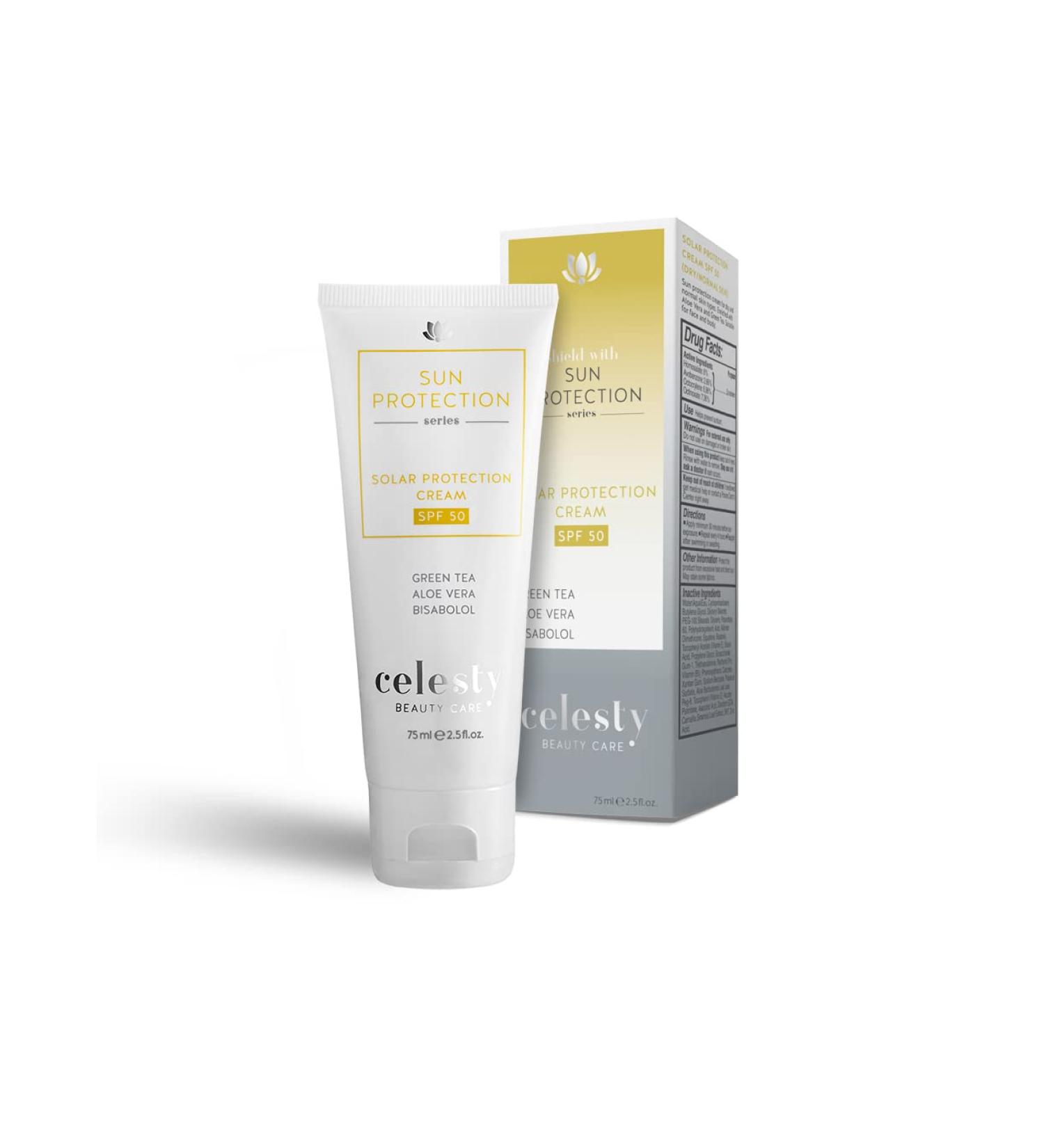 Celesty Beauty Sunscreen For Face Moisturizer With SPF 50 Hydro Boost Sun Protection Daily Face Sun Blocker Enriched Alovera. - Buy Online on GoSupps.com