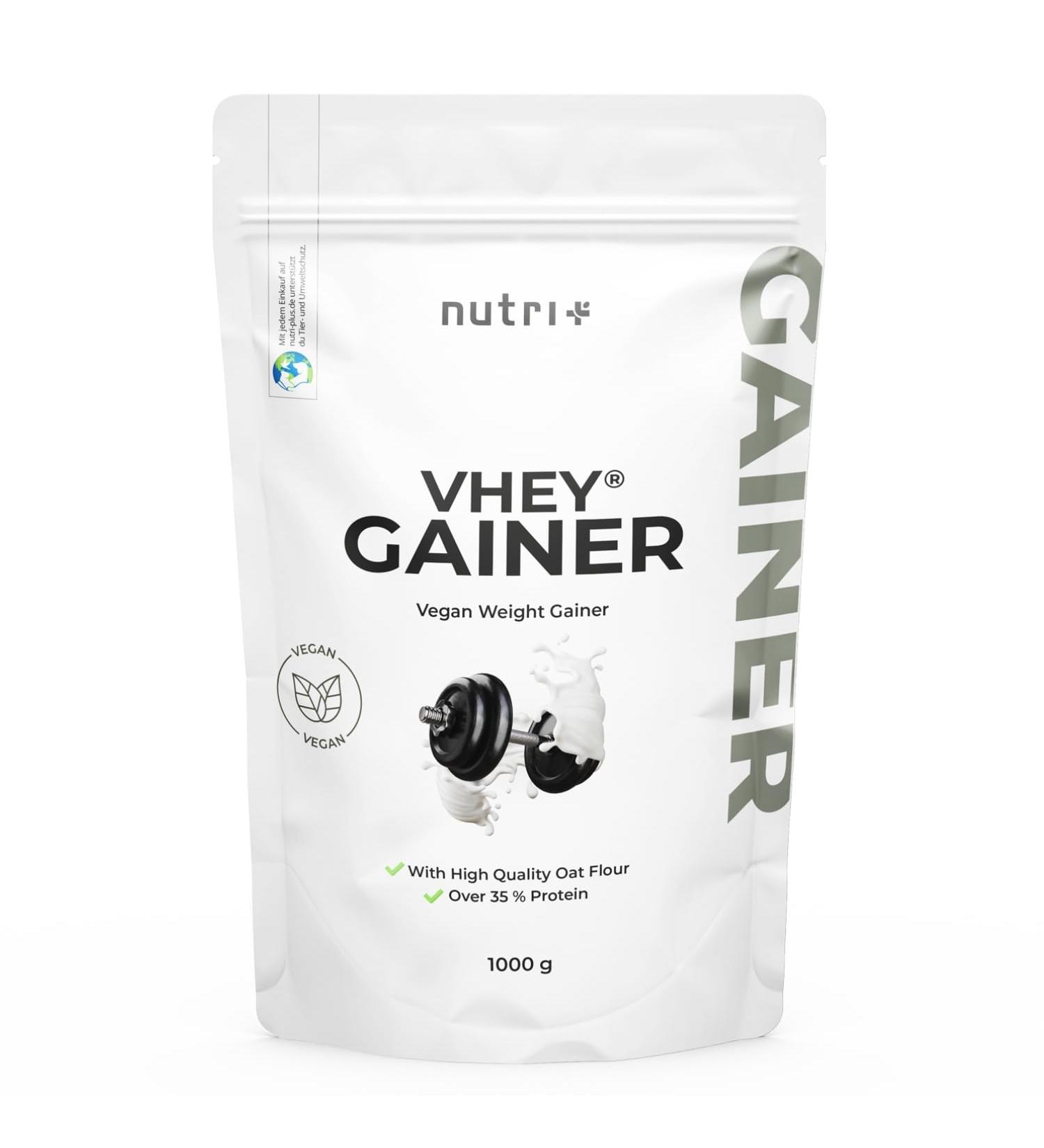 nutri + Protein and Carbohydrate Powder 1000g - Neutral Taste - Vegan Weight Gainer for Weight Gain - Mass Gain - Buy Online on GoSupps.com