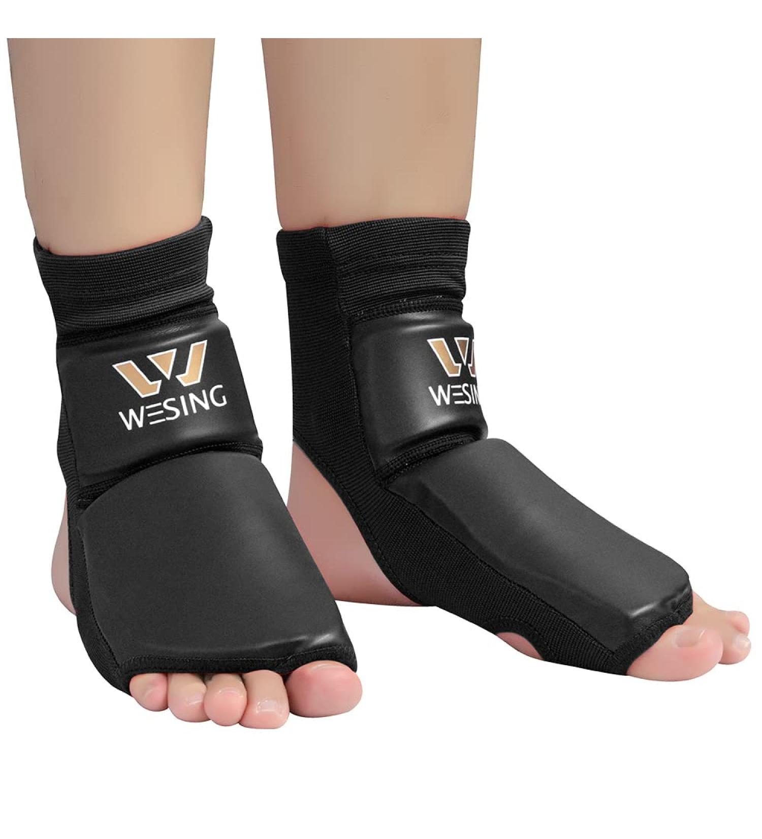 WESING Pro Instep Guard Foot Guard Black Large for Martial Arts Muay Thai MMA - Buy Online on GoSupps.com