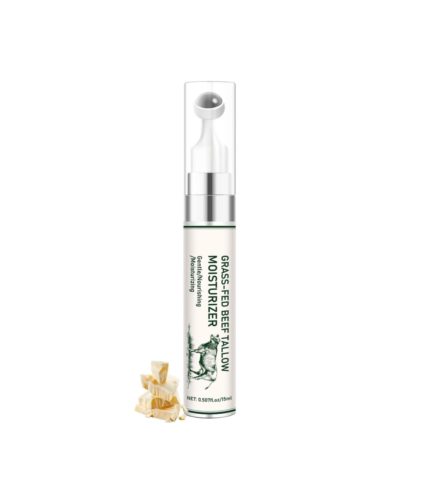 New Cover Grass Fed Beef Tallow Eye Cream for Dark Circles and Puffiness Beef Tallow for Skin Anti Aging Eye Treatment Balm with 360 Massage Ball Hydrates & Soothes Firms Delicate Under Eyes Area - Buy Online on GoSupps.com