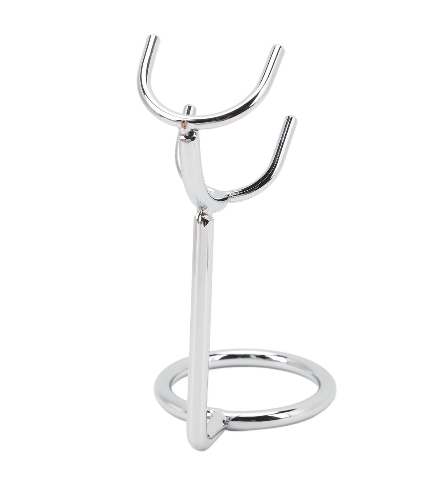 Stylish Stainless Steel Shaving Stand & Brush Holder - Practical Bathroom Solution for Men - Buy Online on GoSupps.com