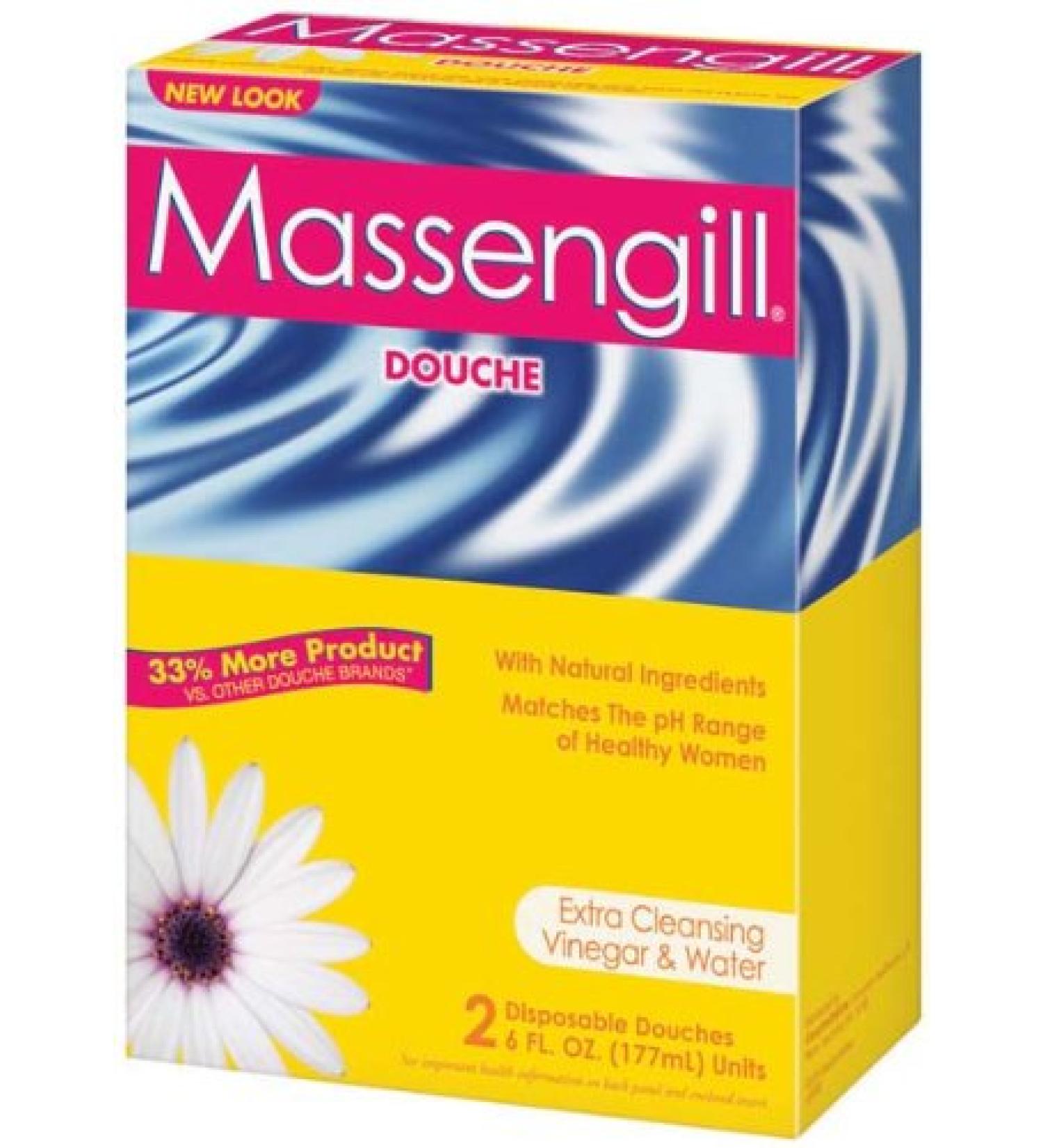 Massengill disposable douche with extra cleaning vinegar and water - 6 fl Oz X 2
