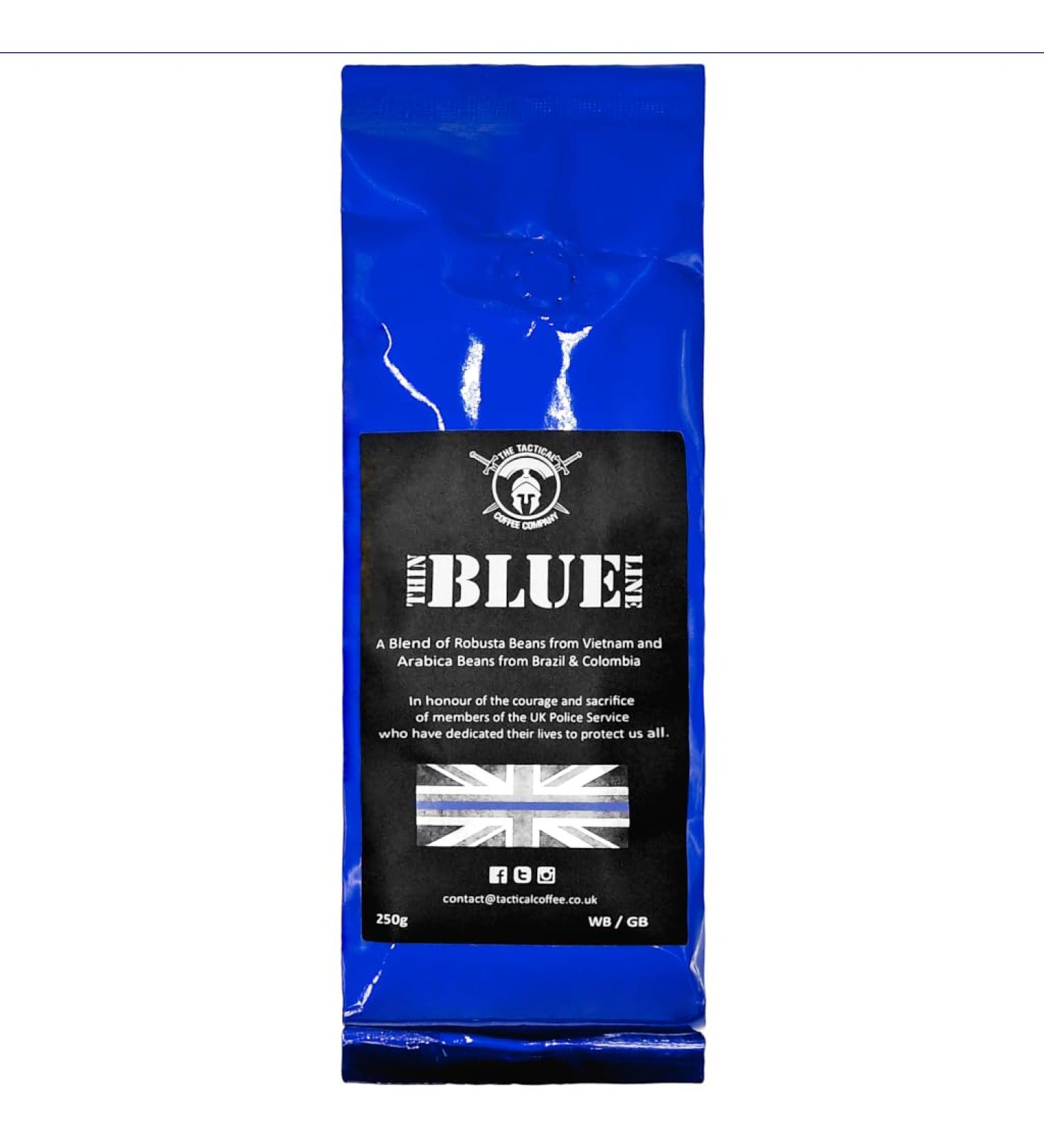The Tactical Coffee Company Thin Blue Line Roasted Whole Coffee Beans 250g