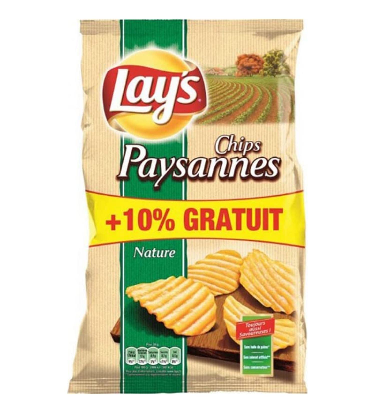 Lay's Chips paysannes nature - 300g pack + 10% free