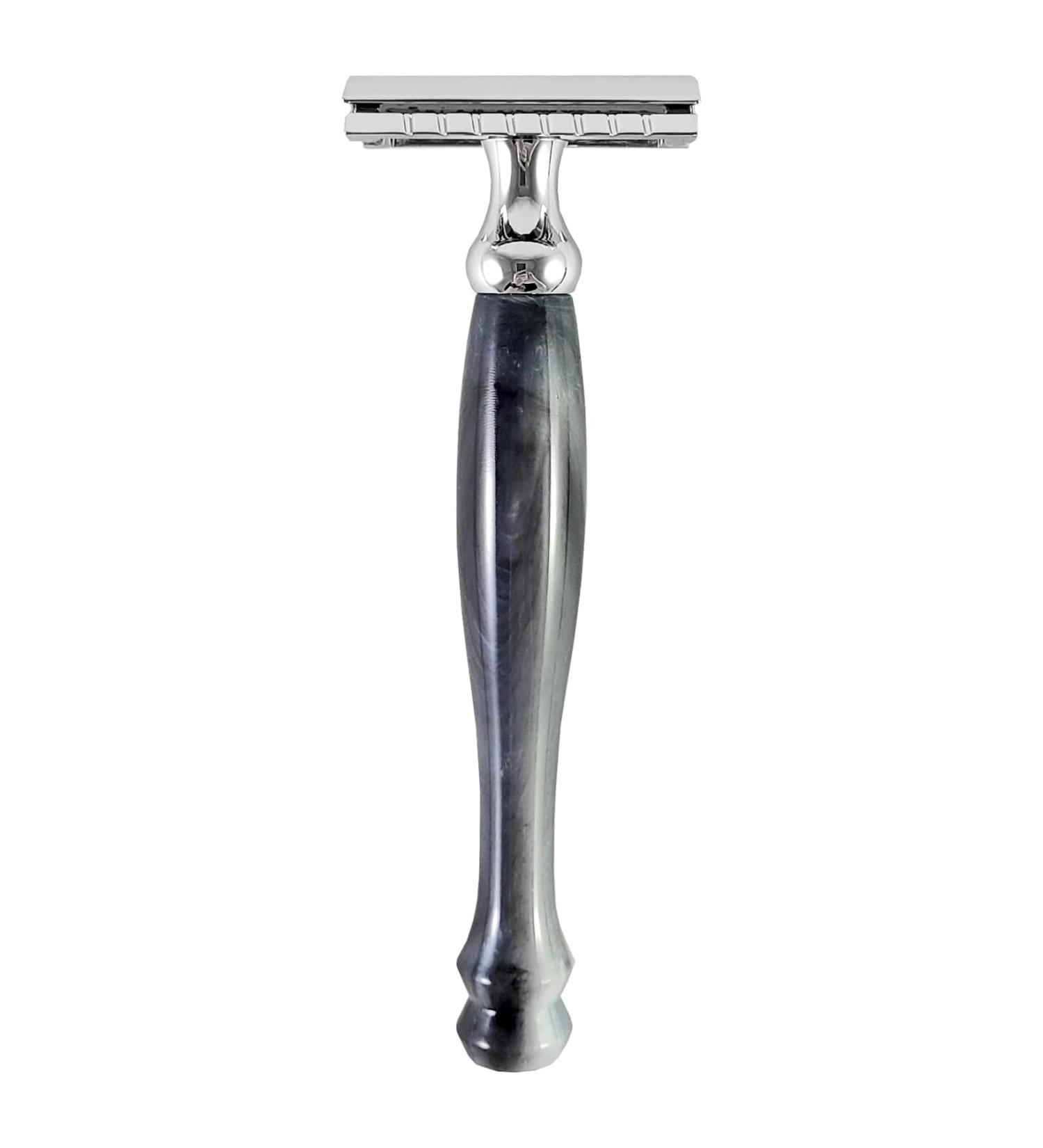 Hans Baier Exclusive safety razor plastic marble look