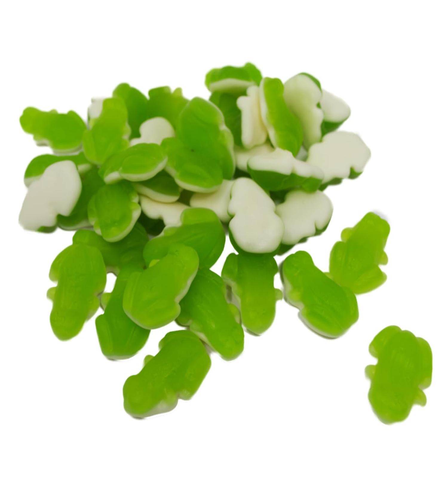  Fruchtgummi B ren & Co. Green frogs with fruit and white foaming sugar 300g - Buy Online on GoSupps.com