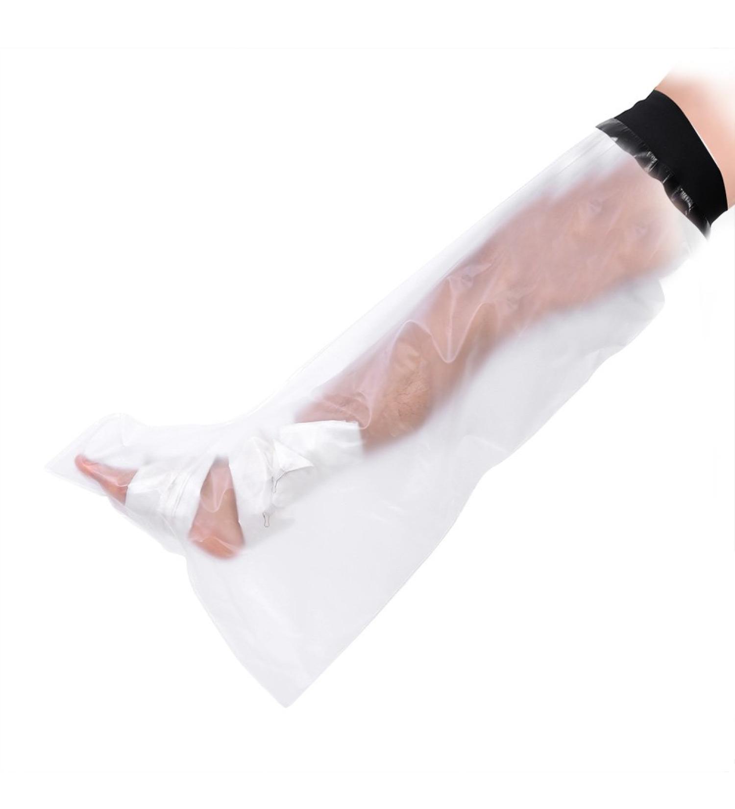 Waterproof Plaster Protection Cover for Adults - Transparent Long Foot & Knee Protector for Bathrooms | CE & FDA Approved - Buy Online on GoSupps.com