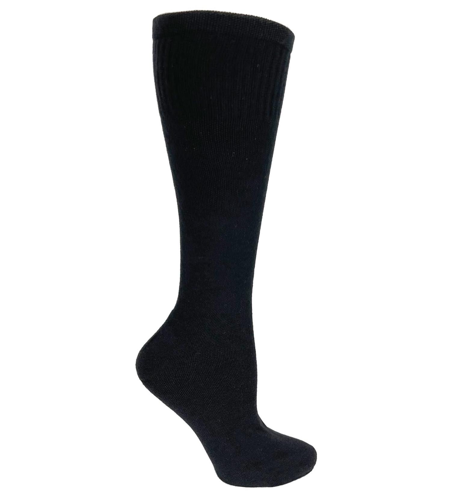 Prestige Medical Womens Medium/Large Ultrasoft Cotton Compression Socks Black