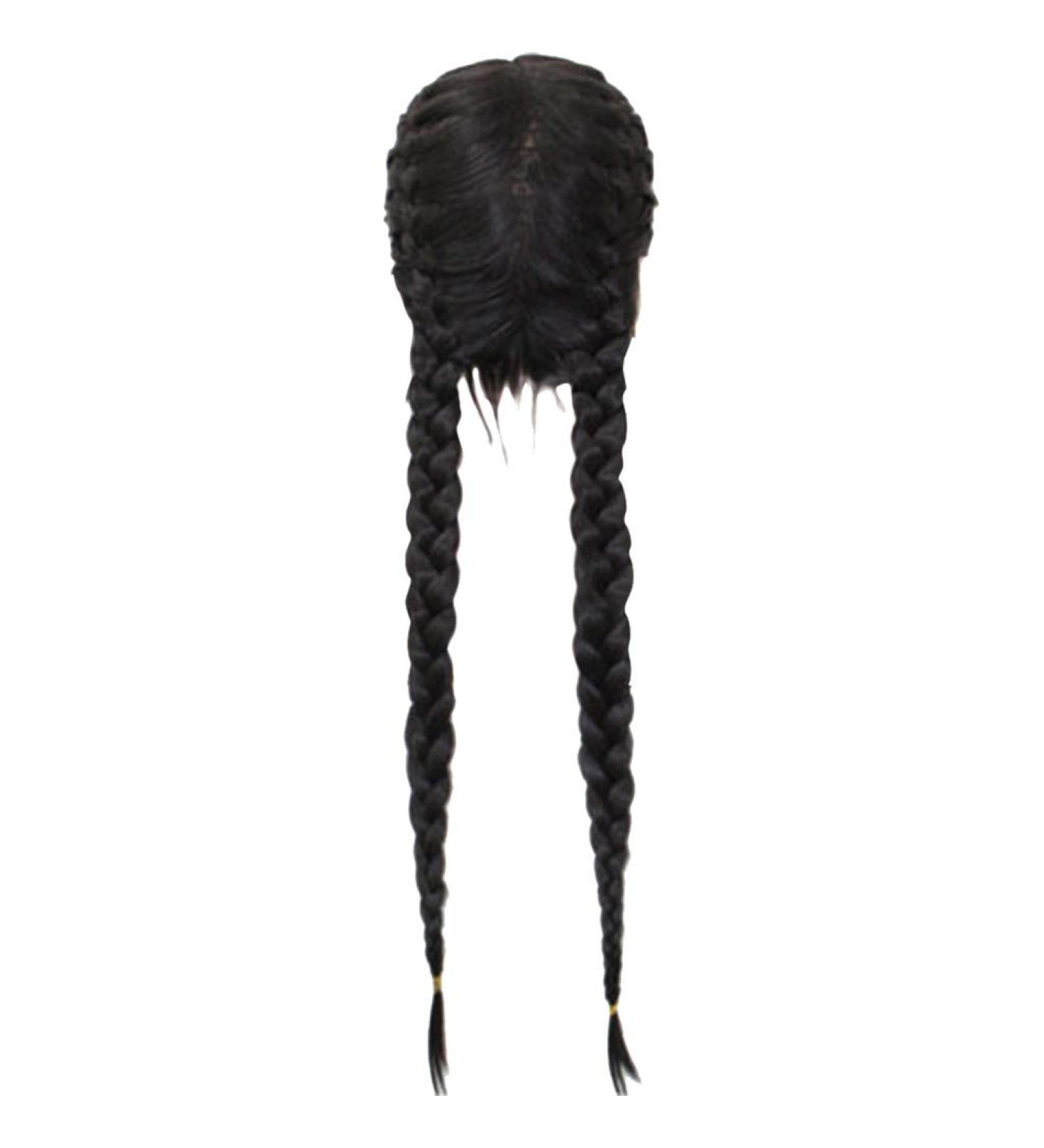 Mypace Ponytail Wig for Women - Long Synthetic Braided Wig Heat-Resistant Black - Stylish European & American Fashion - Buy Online on GoSupps.com