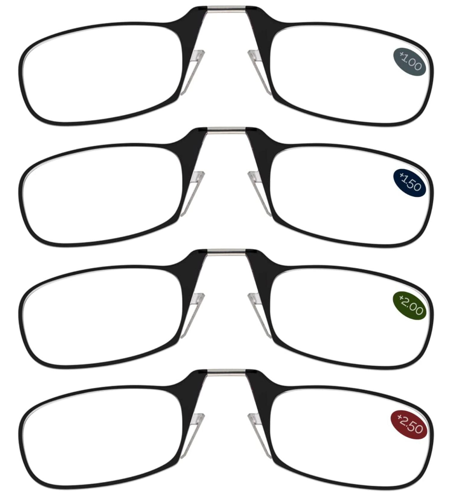 ThinOptics Clarity Kit Rectangular Reading Glasses - Black 44.45 mm +2.5 | Global Shipping Available - Buy Online on GoSupps.com