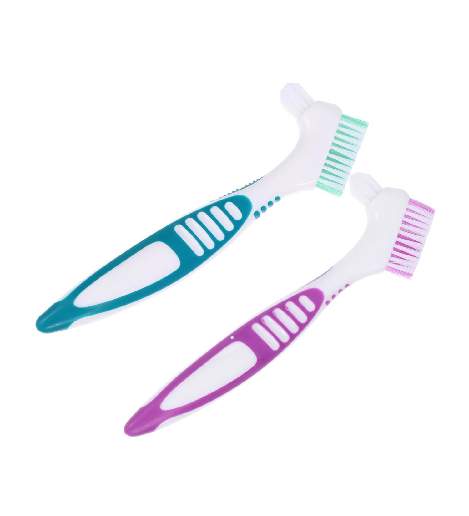 Buy Healvian 2-Piece Prosthesis Cleaning Brush Set | Double-Sided Toothbrush for Effective Cleaning | International Shipping Available - Buy Online on GoSupps.com