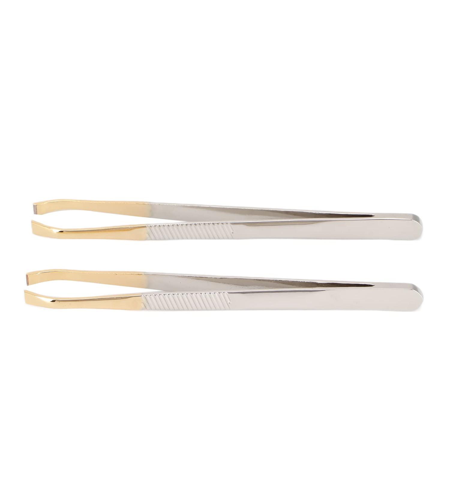 Professional Tweezers for Facial Hair Women and Men Professional Hair Removal Tweezers Kit Eyebrow Tweezers Precision Tweezers for Women Eyebrows Facial Hair (2 Pieces) - Buy Online on GoSupps.com