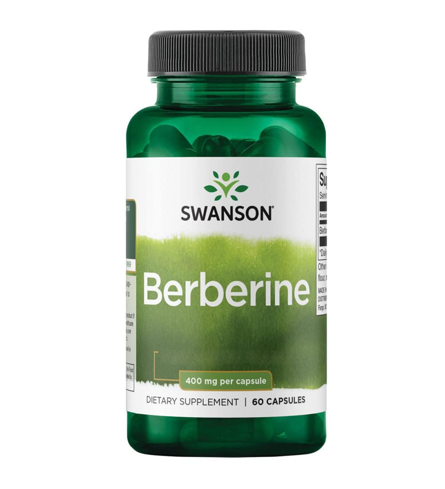 Swanson Berberine 400mg Berberis Aristata 60 Capsules Soy Free Gluten Free Non-GMO - Buy Online on GoSupps.com