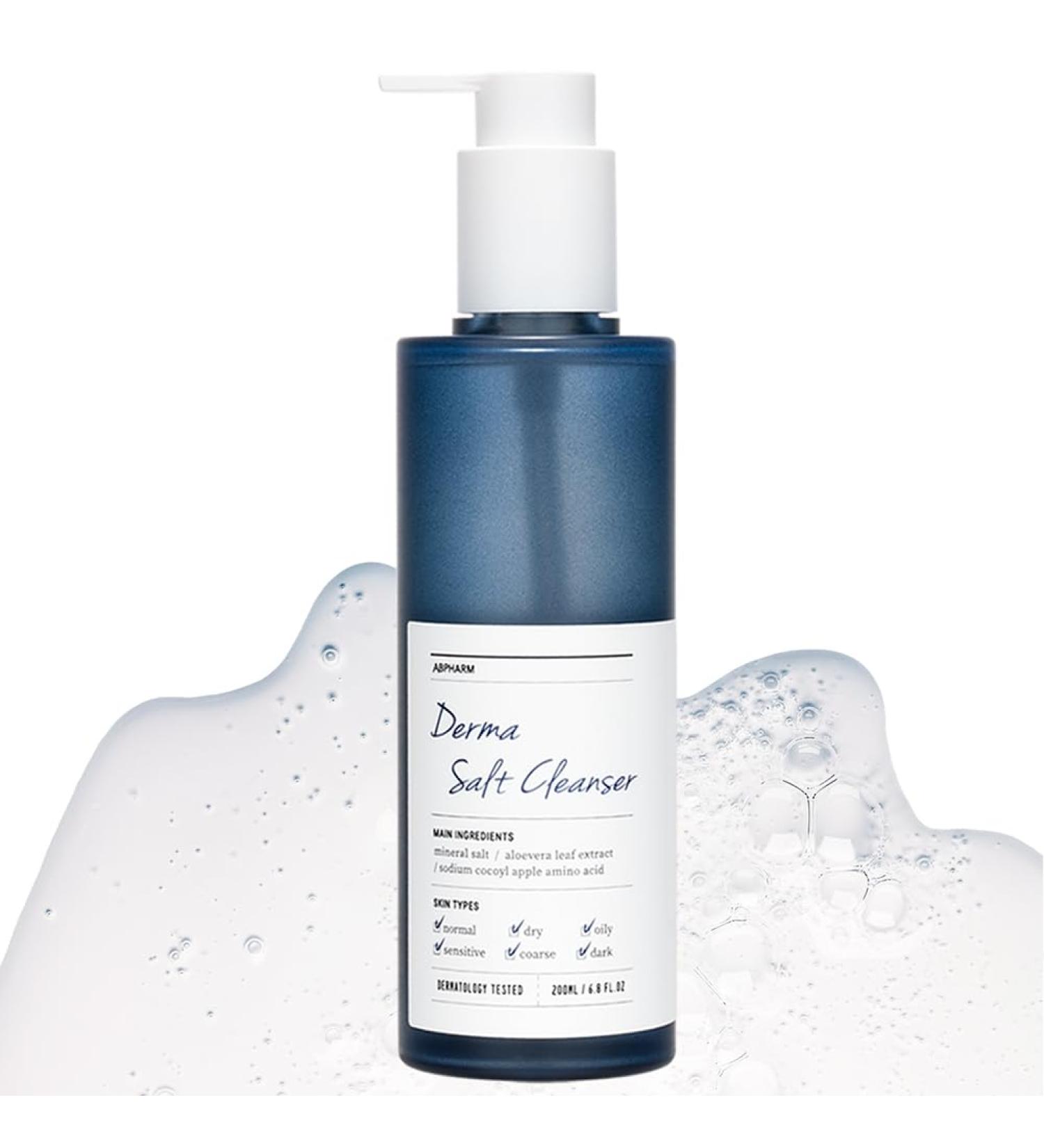 ABPHARM Derma Salt Foaming Cleanser Gentle cleansing Sooting Hydration Sebum Control Suitable for sensitive skin Vegan Korea No.1 Derma Salt Formula Aloevera Skin-friendly ingredients - Buy Online on GoSupps.com