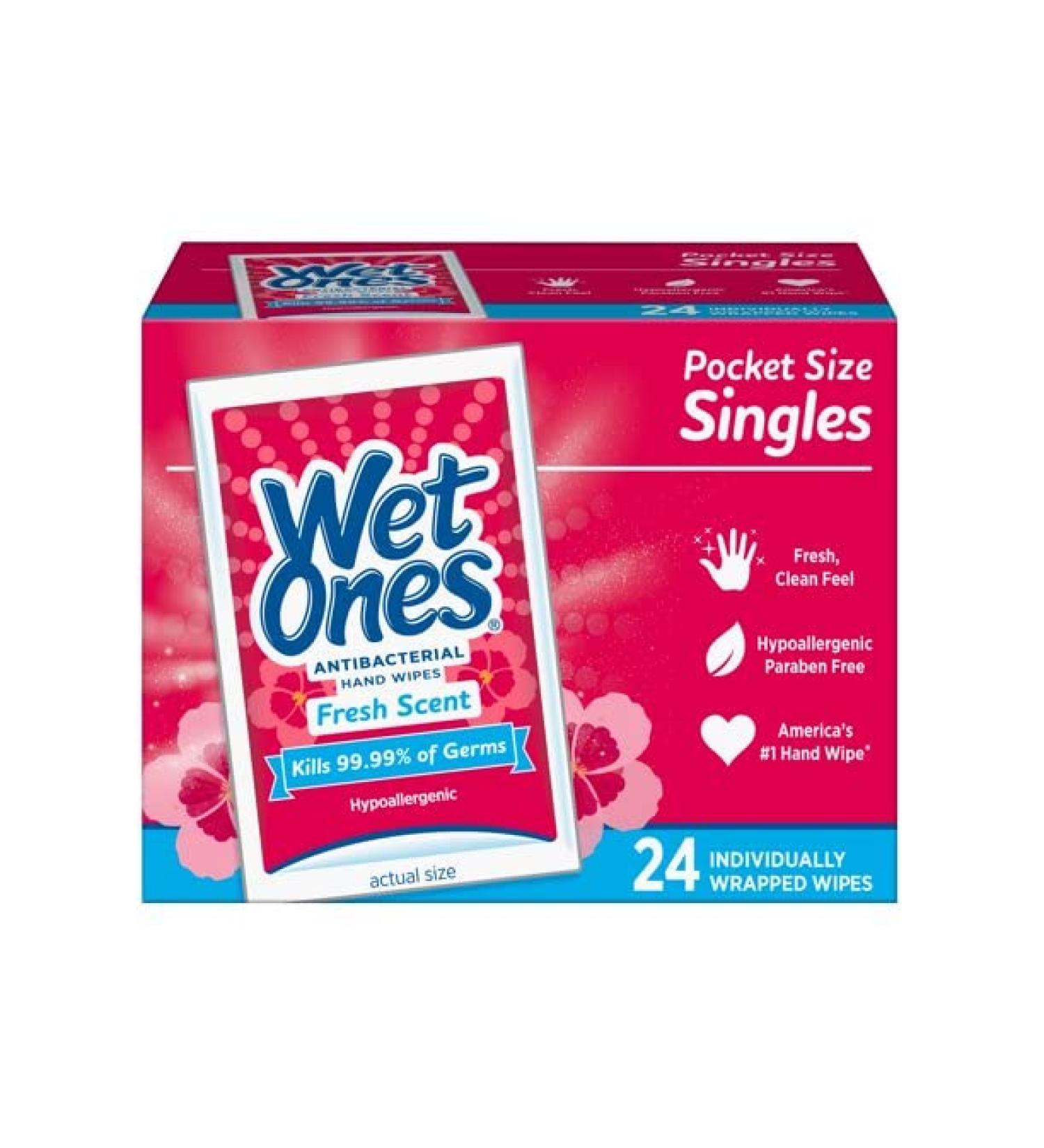 Wet Ones Singles: Antibacterial Hand Wipes - Convenient On-the-Go Cleaning Solution - Buy Online on GoSupps.com