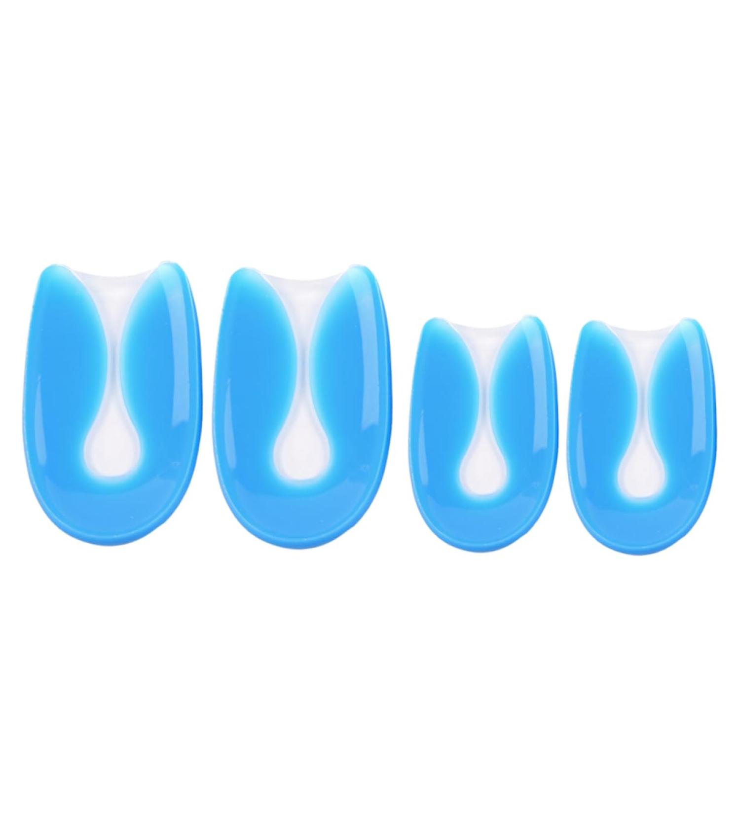 NOLITOY U-Shaped Heel Pads - 2 Pairs Silicone Insoles for Foot Care | Comfortable Half Yard Crash Pads for All Shoe Types - Buy Online on GoSupps.com
