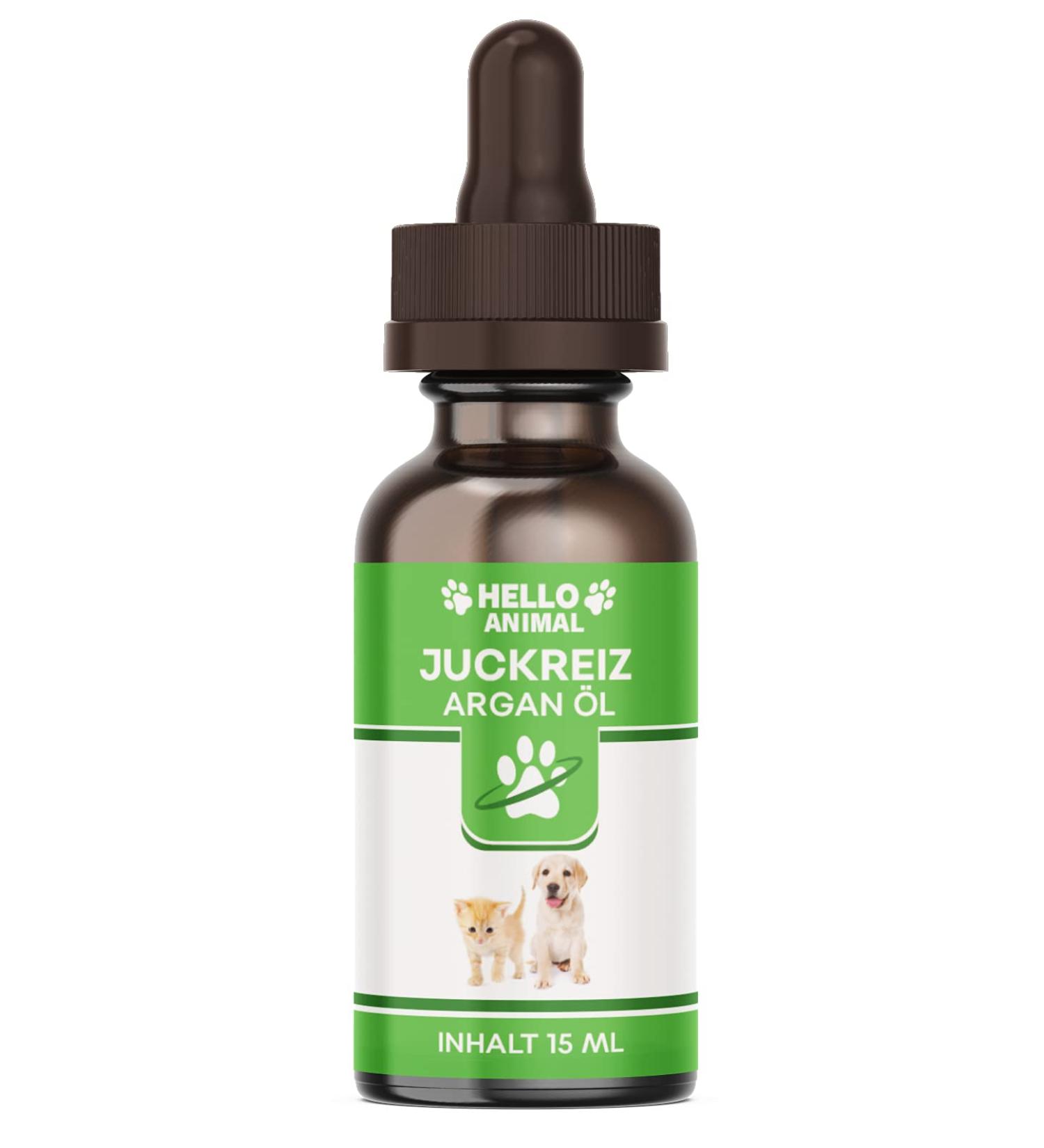 HelloAnimal Itch Argan Oil for Dogs & Cats | Skin Relief for Irritations Lice & Fleas - Immediate Help - Buy Online on GoSupps.com