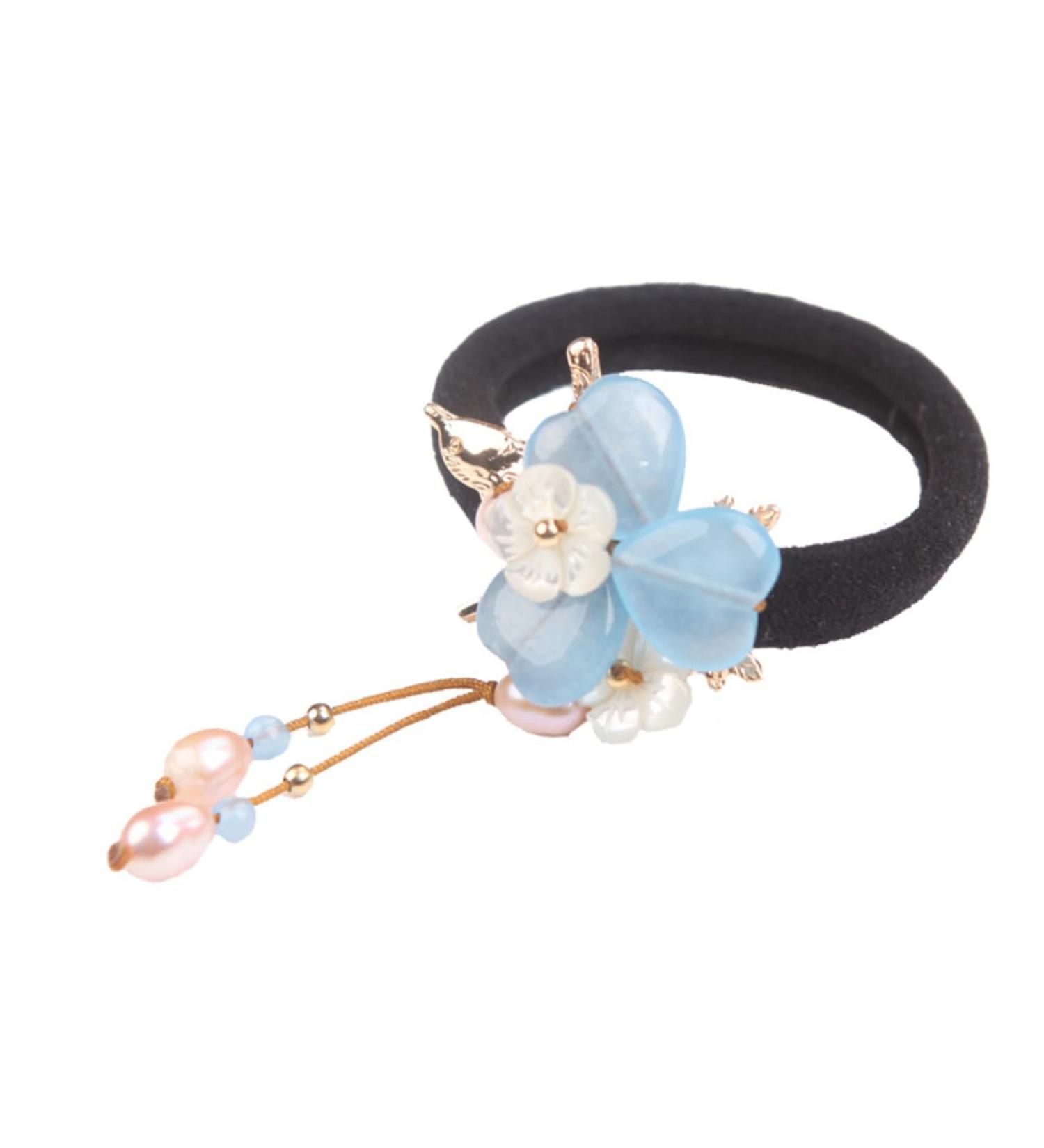 1pc Hair Rope Hanfu Hair Accessory Elastic Hair Bands Ponytail Holders Hair Scrunchies Hanfu Hair Tie Hair Elastics Hanfu Hair Jewelry Blue Tiara Copper Etc. Hair Ring Miss Petal - Buy Online on GoSupps.com