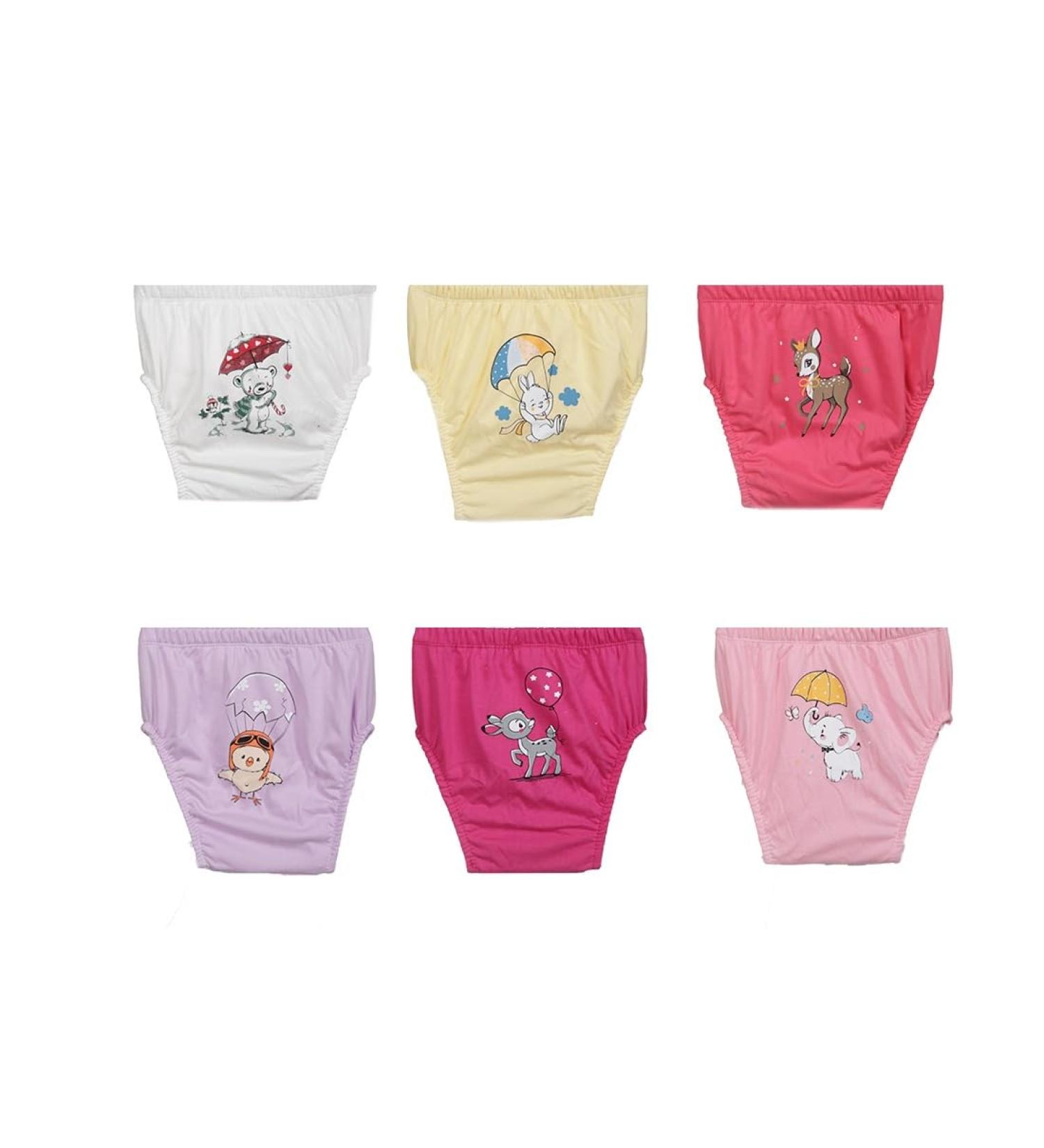 Ozyol Trainer trousers for droplet training 6 Pack - reusable learning diapers baby underwear to get clean toilet training 80 zoo