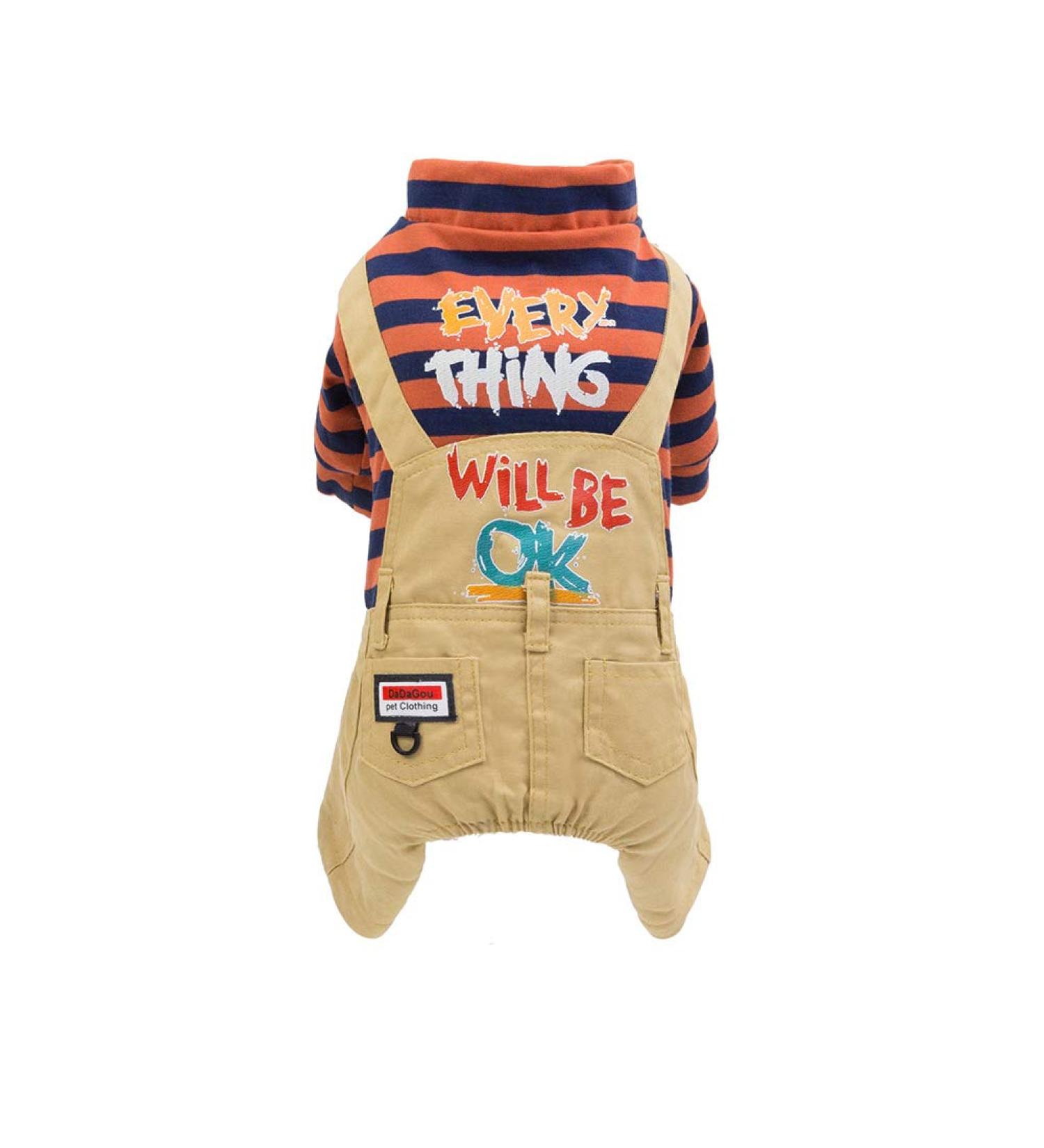 Izefia Dog Coat Clothes Hoodies Jumpsuit Dog Clothing Thickened Cotton Jeans Overall Fleece Warm Sweater 4 Legs Jacket Sweat Shirt for Small Dog Medium Cat Orange XXL XX-Large Orange - Buy Online on GoSupps.com