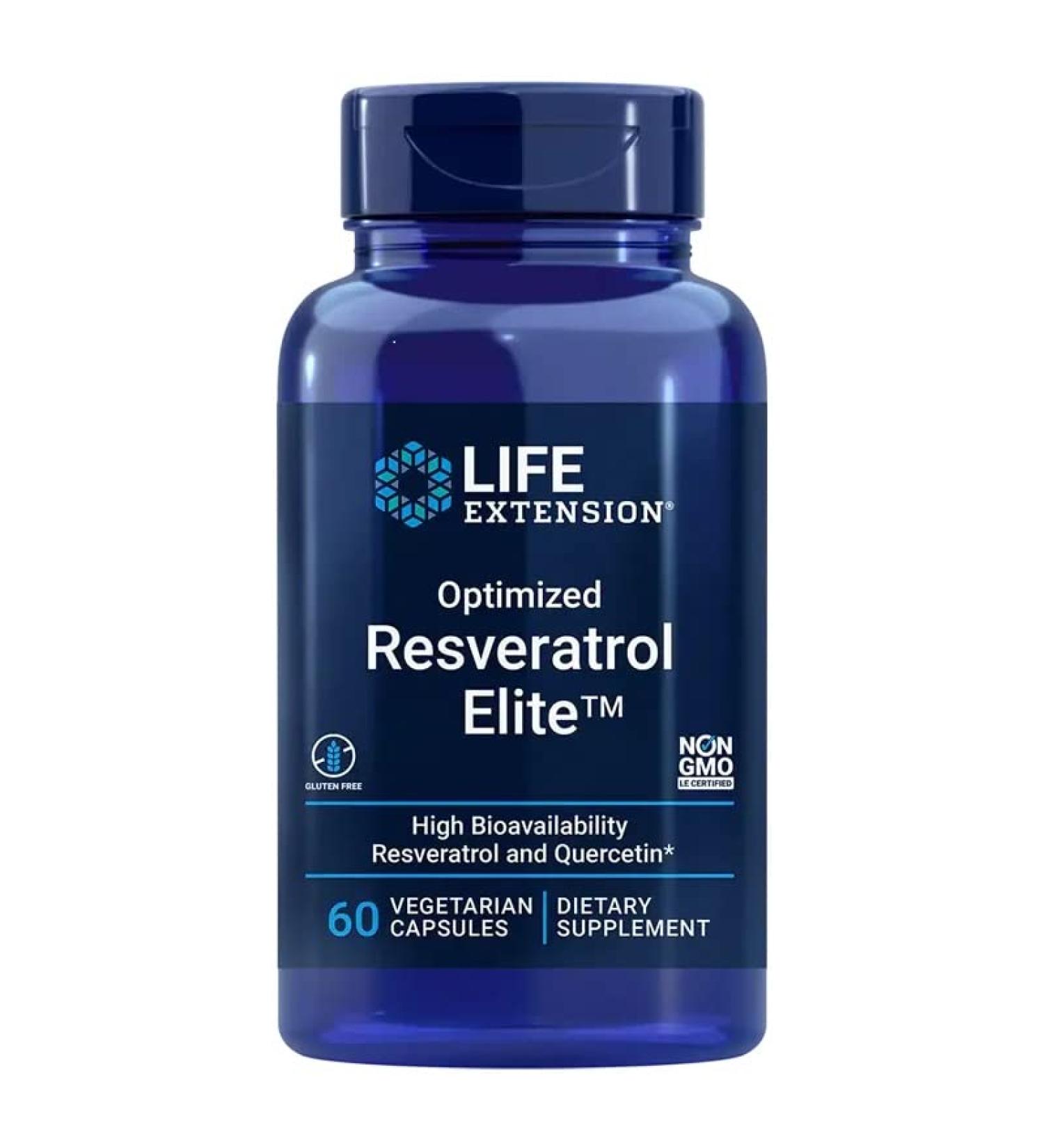 Optimized Resveratrol with Quercetin & Fisetin - 60 Vegan Tablets | Non-GMO, Gluten-Free - Buy Online on GoSupps.com