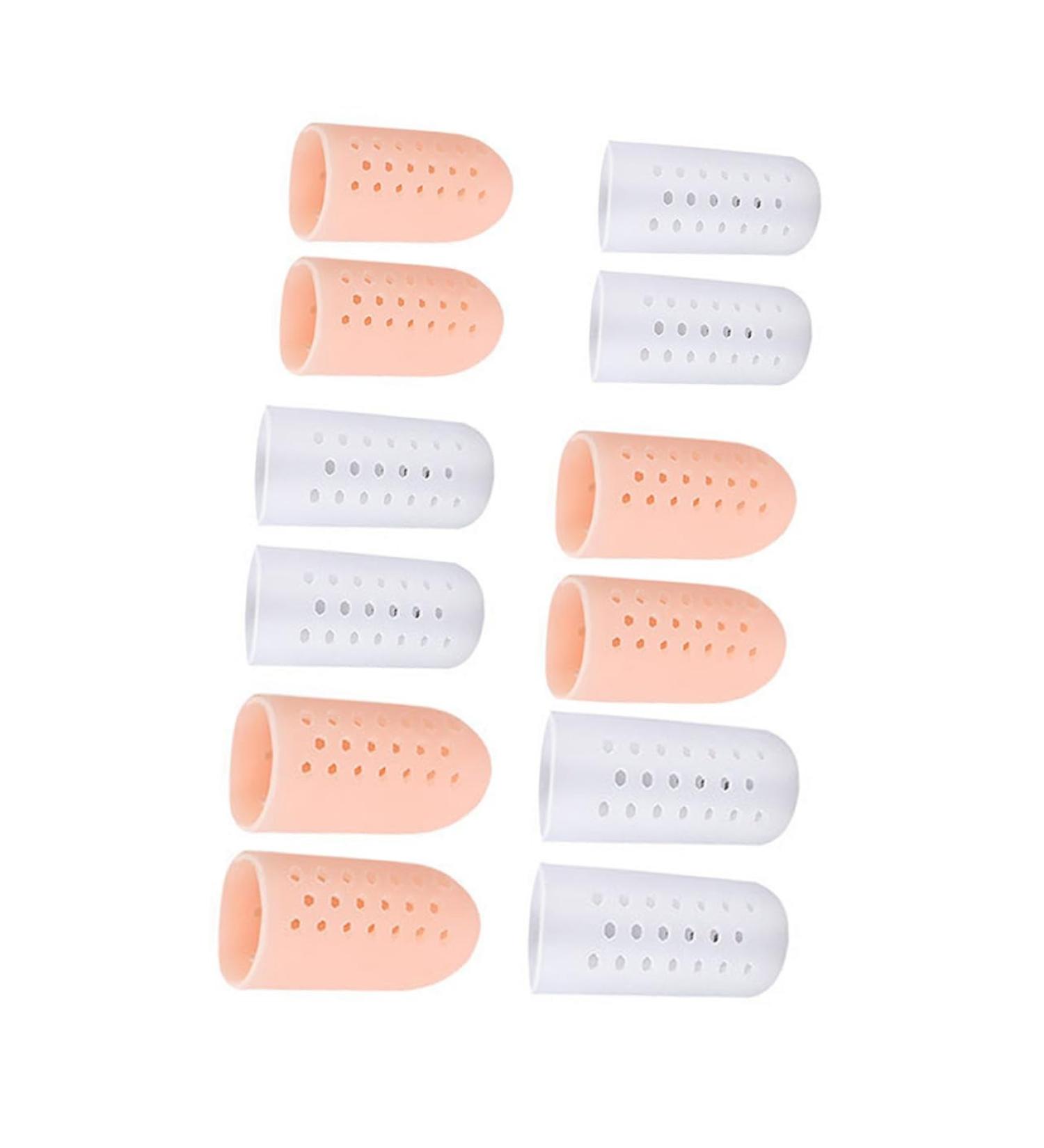 Healeved Silicone Toe Protector Caps - 6 Pairs | Thumb & Big Toe Sleeves for Bunion Relief | Gel Guards for Front Feet - Sebs Material - Buy Online on GoSupps.com