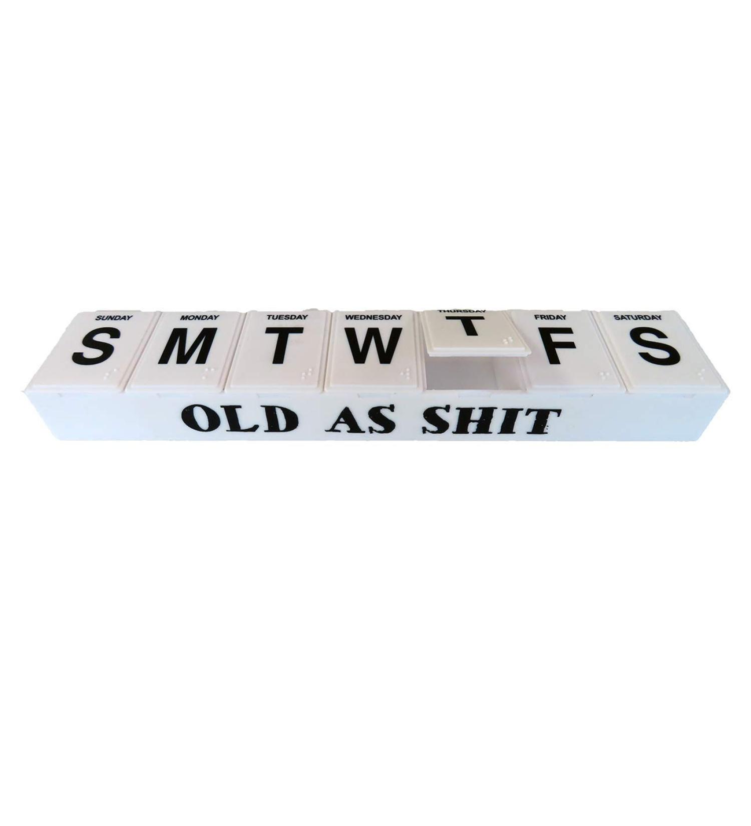 Clear Canyons Over-Sized Funny Pill Box for Over The Hill Birthday Gag Gift for Men or Women