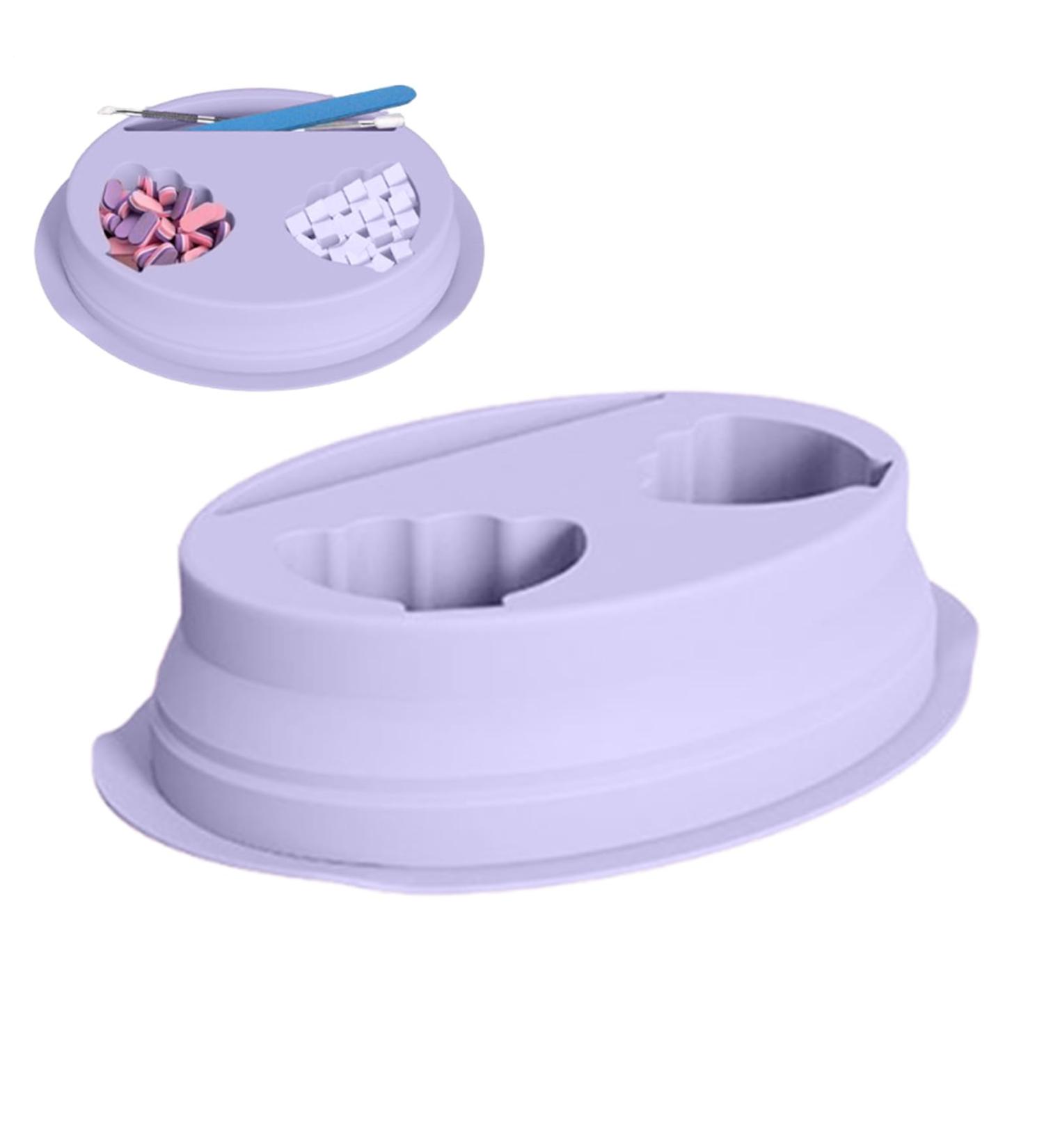 G n rique Nail Soaking Bowl Silicone Nail Remover Soak Off Bowl Professional-Grade Soaker Container Hand Bath Tray Cleaning Tool for Home Salon Travel Care Purple - Buy Online on GoSupps.com