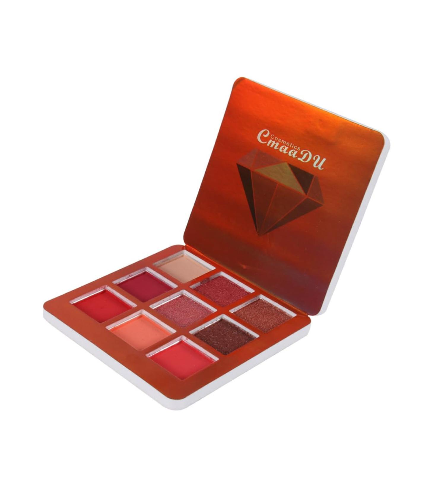 FOMIYES 9 Matte Eyeshadow Metallic Eye Shadow Palettes Women Eye Shadow Flash Makeup Palette 1 count (Pack of 1) Red - Buy Online on GoSupps.com